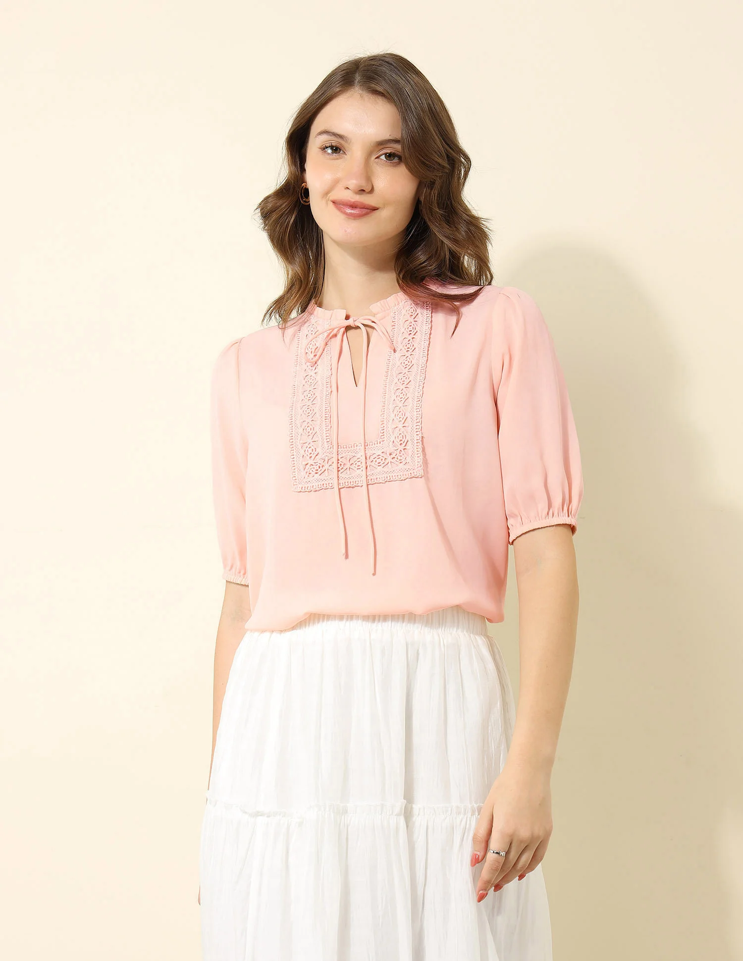 Lace Detail Regular Fit Top - Image 6