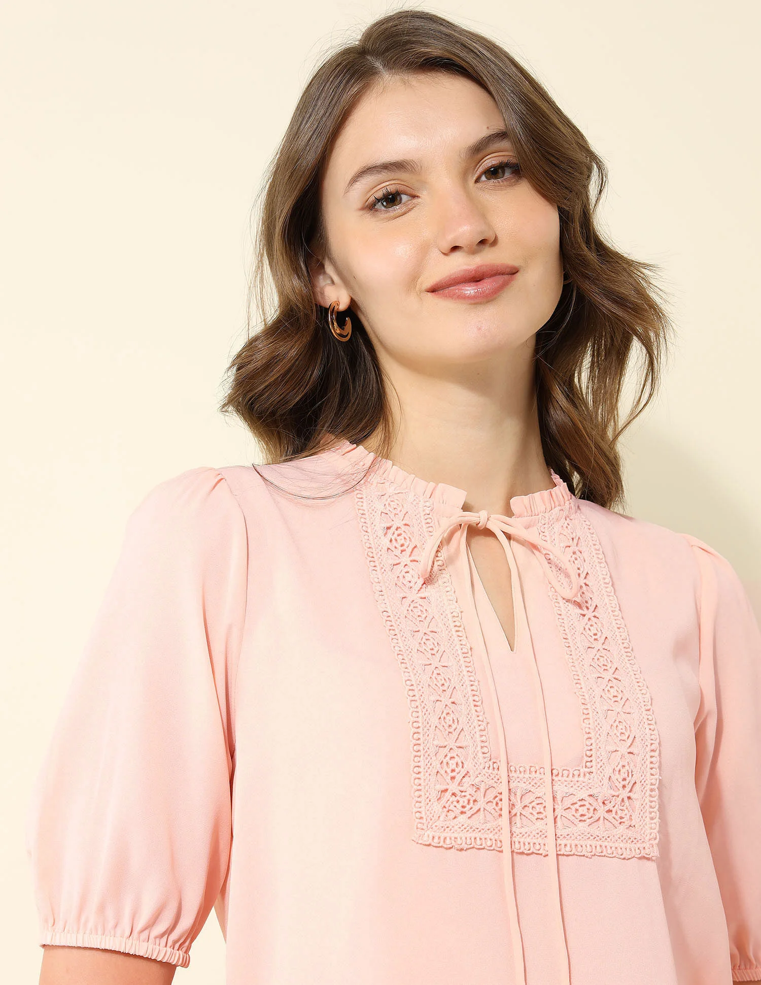 Lace Detail Regular Fit Top - Image 7