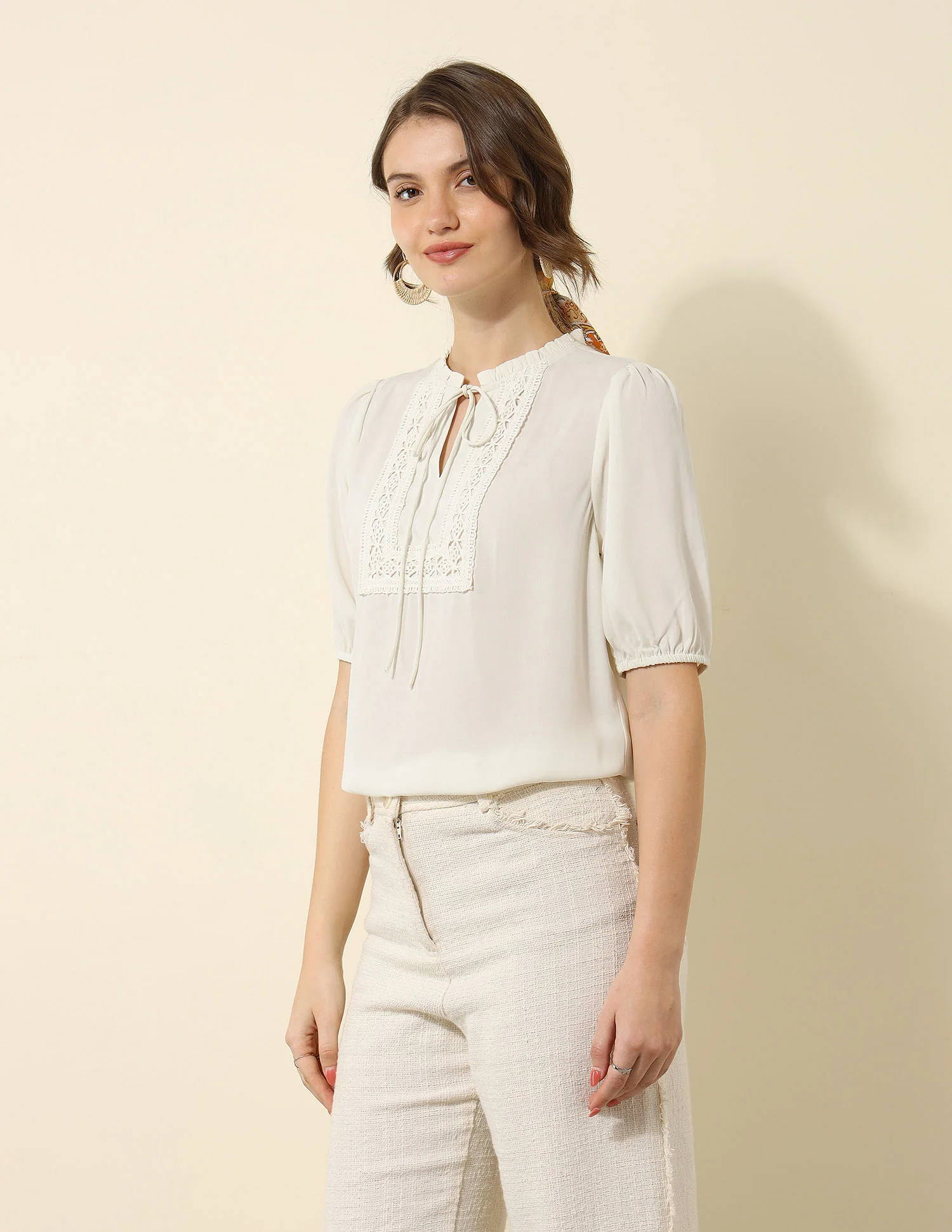 Lace Detail Regular Fit Top - Image 4