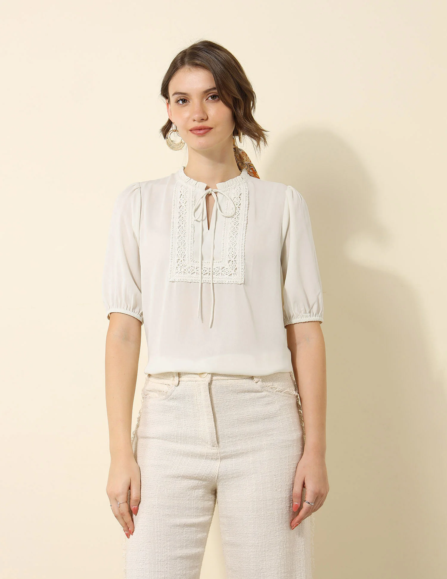 Lace Detail Regular Fit Top - Image 6