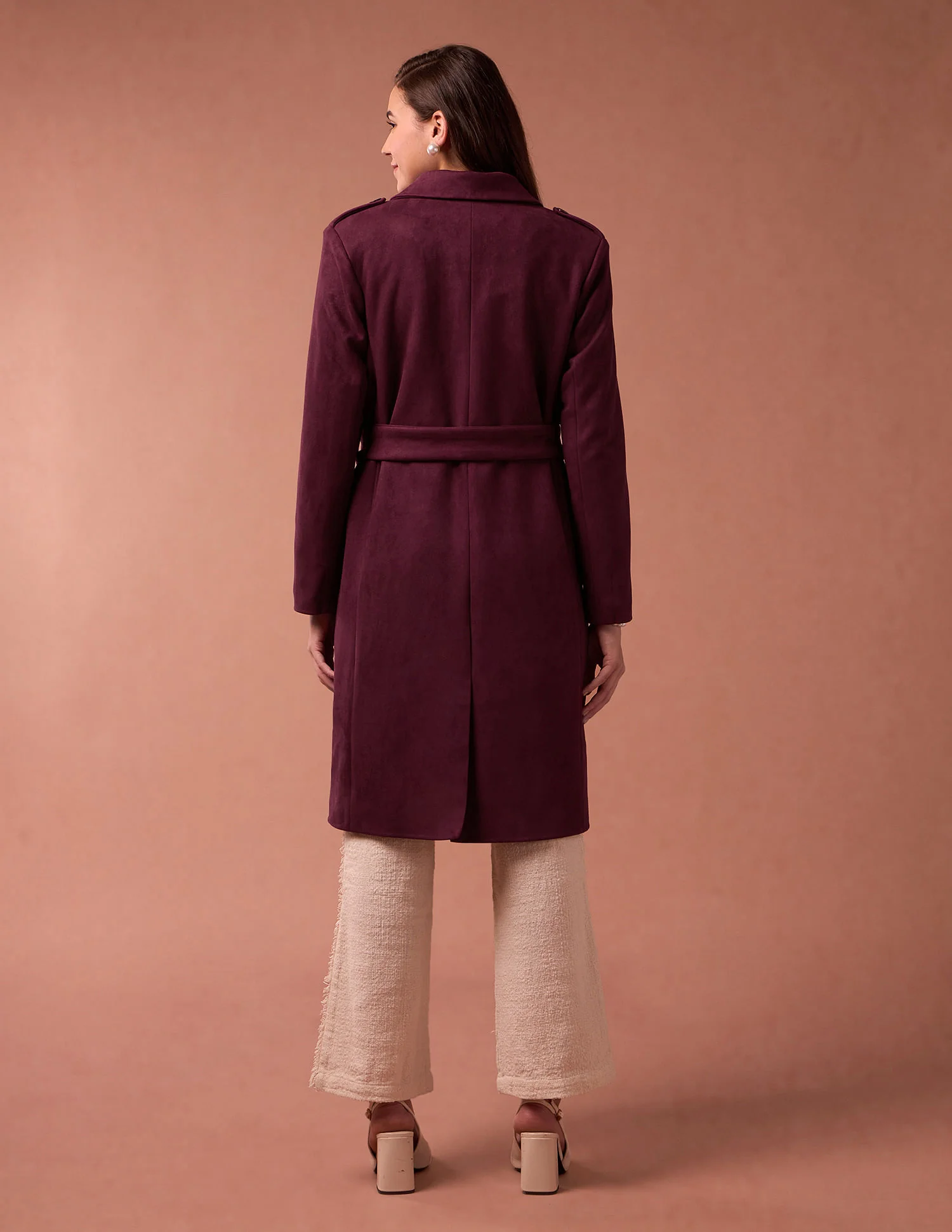 Longline Lapel Collar Jacket - Image 5