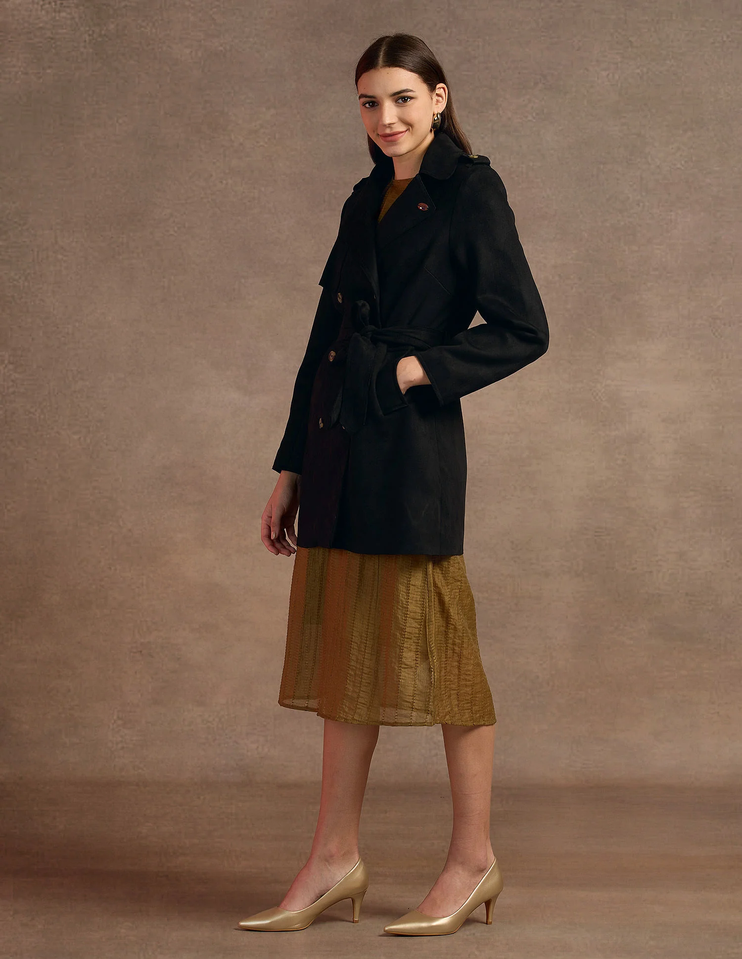 Longline Lapel Collar Jacket - Image 4