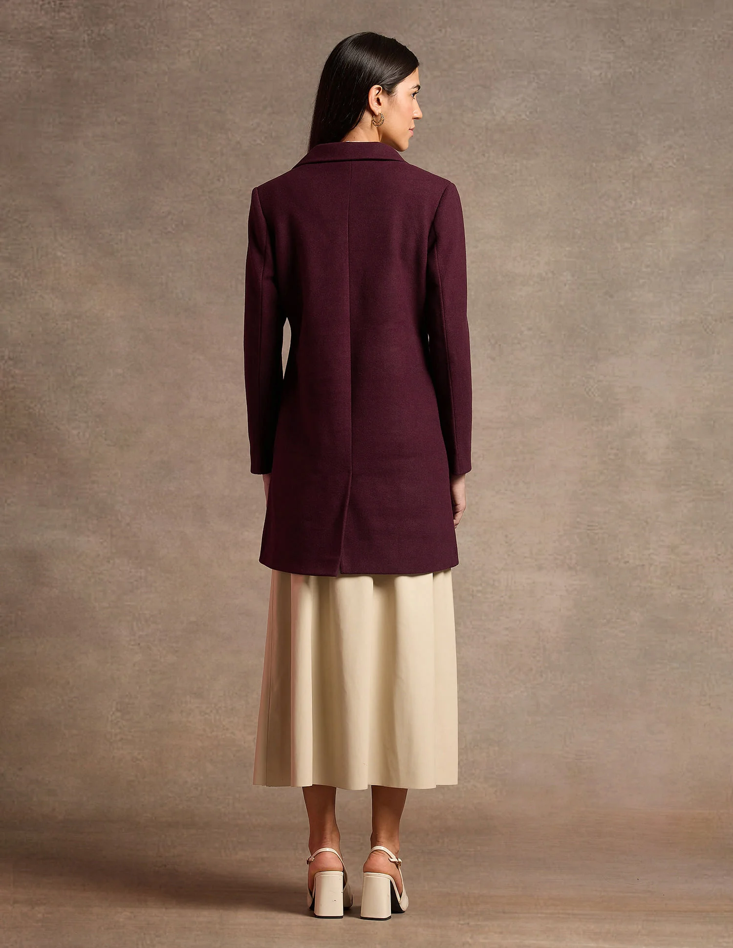 Longline Solid Felt Jacket - Image 5