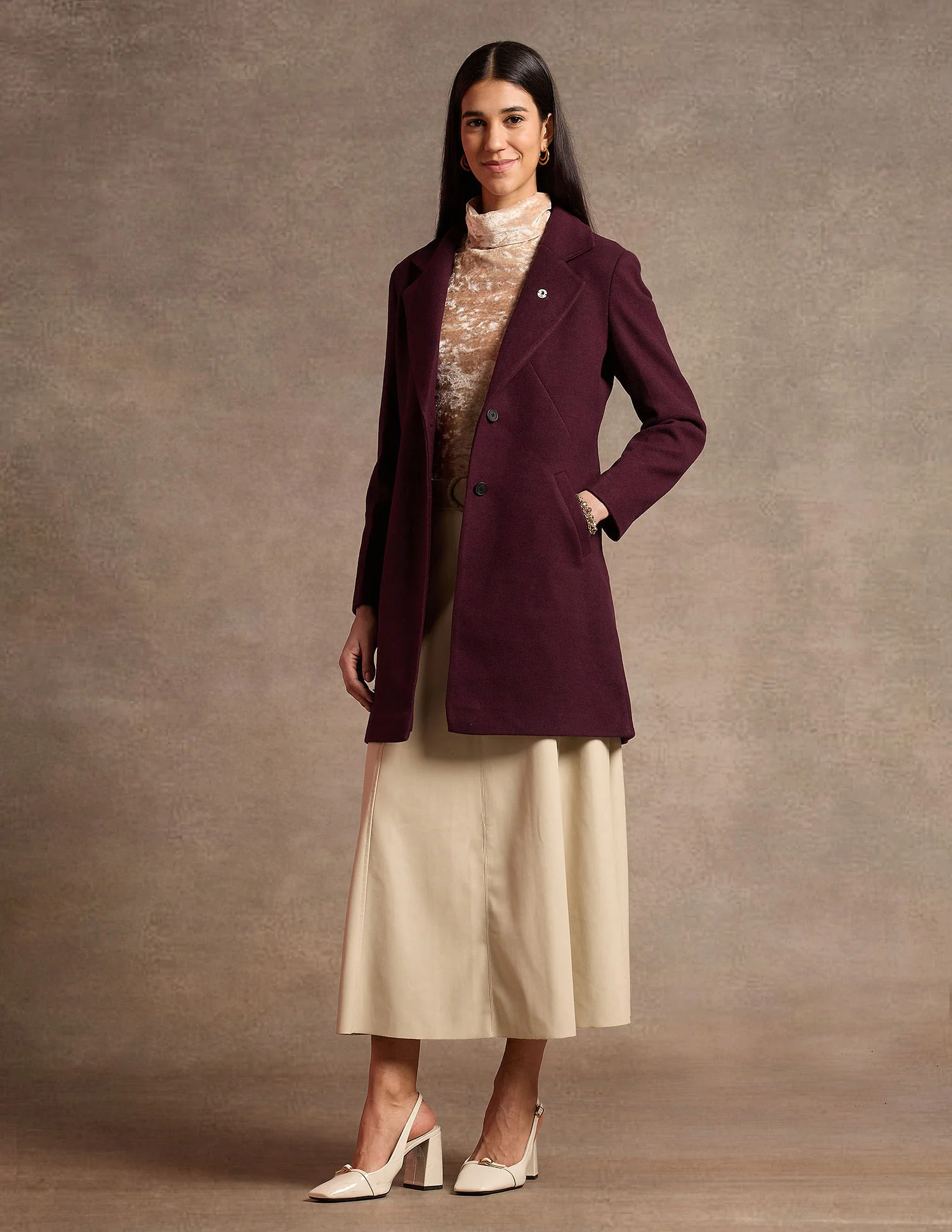 Longline Solid Felt Jacket - Image 6