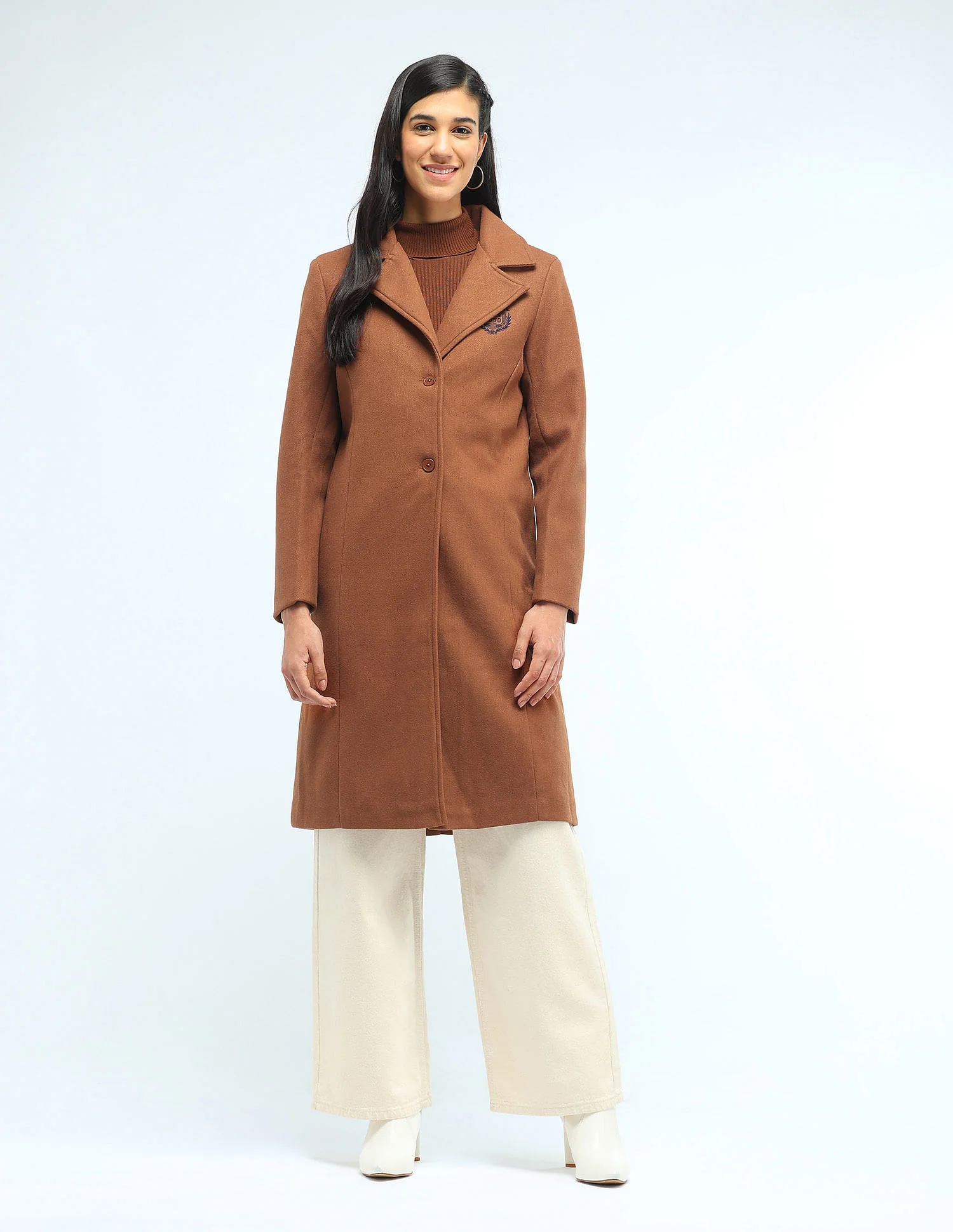 Longline Solid Felt Jacket - Image 3