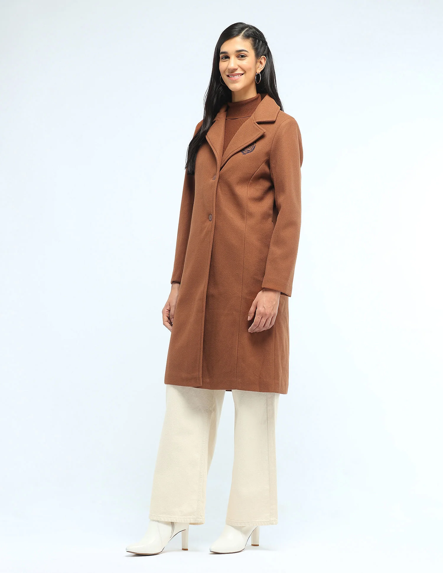 Longline Solid Felt Jacket - Image 4