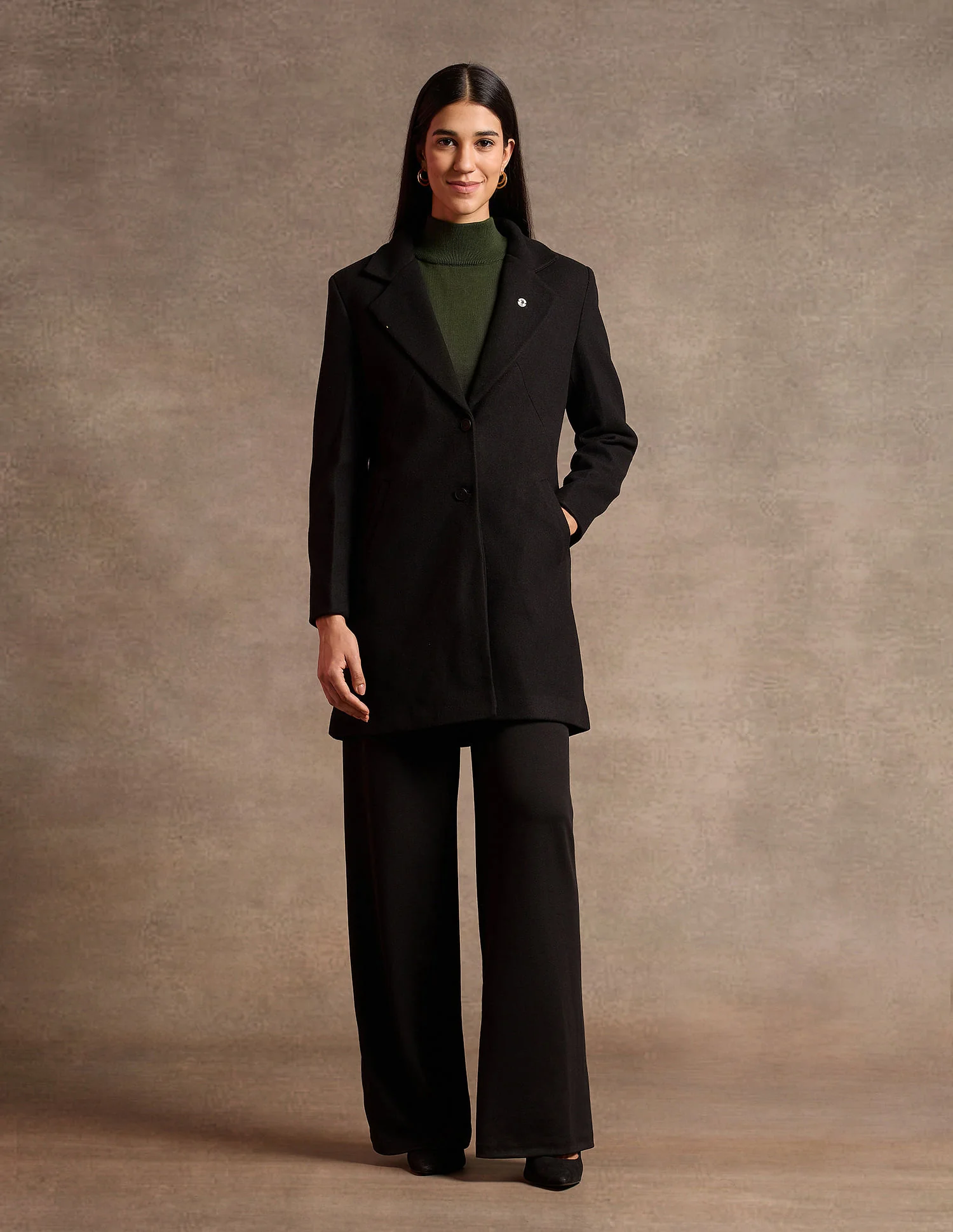 Longline Solid Felt Jacket - Image 3