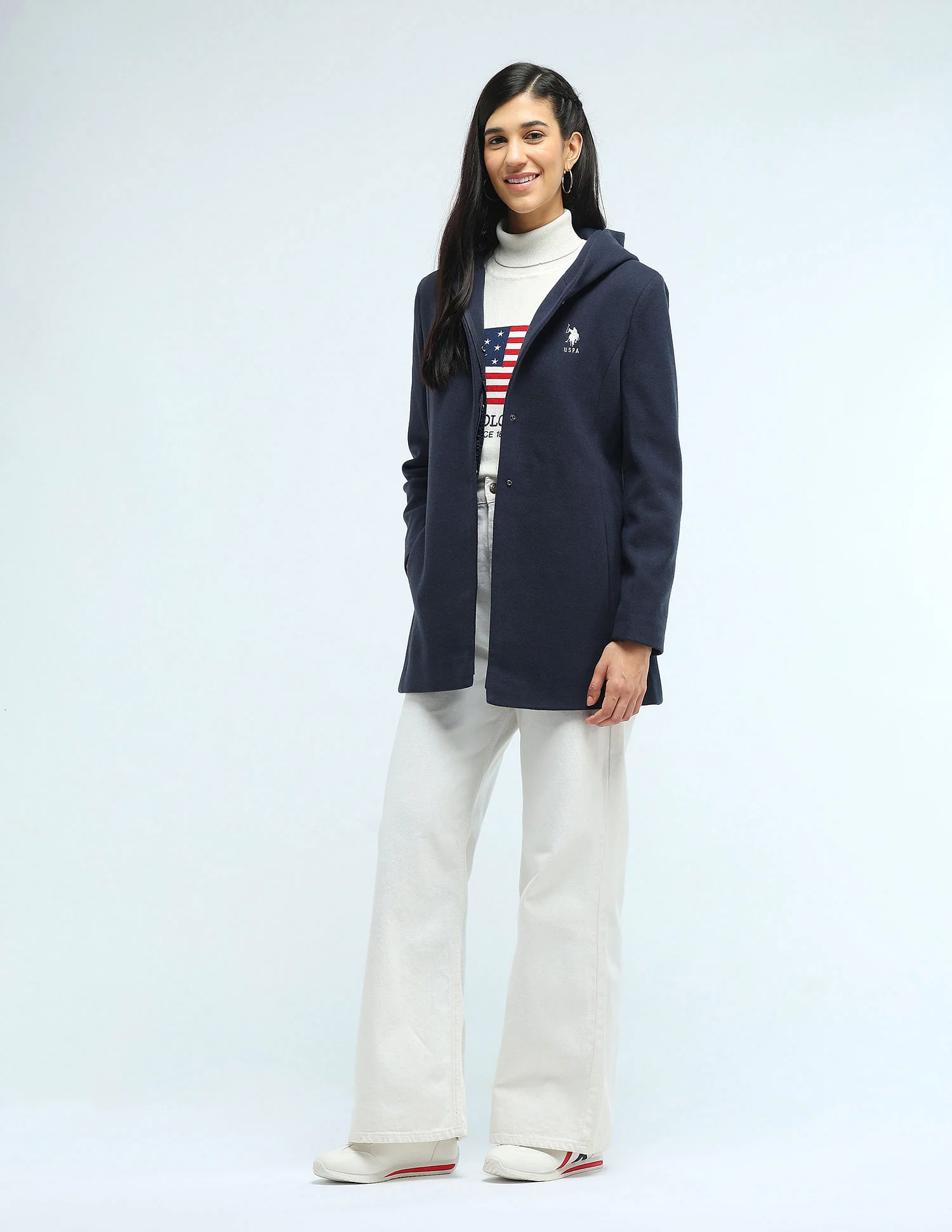 Longline Solid Hooded Jacket - Image 3