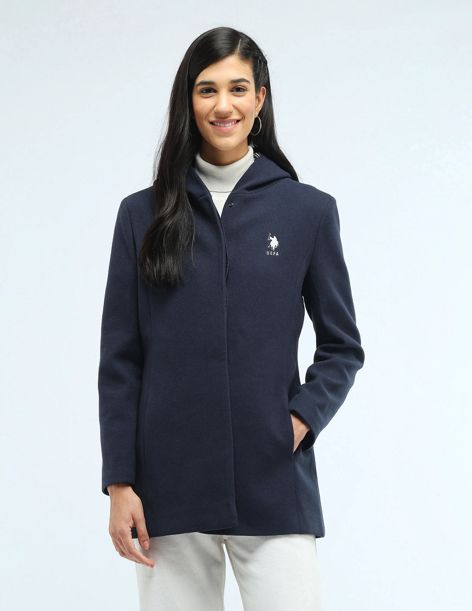 Longline Solid Hooded Jacket - Image 6