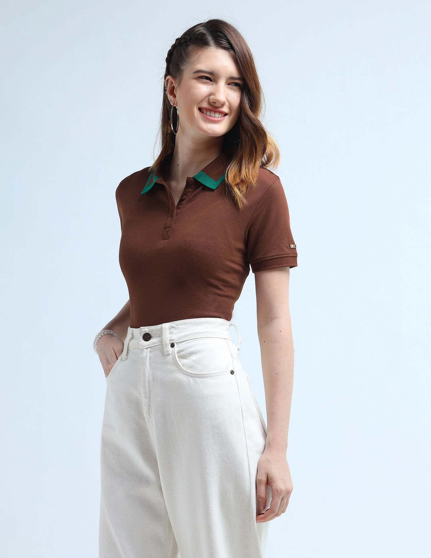 Metal Branding Solid Polo Shirt - Image 4