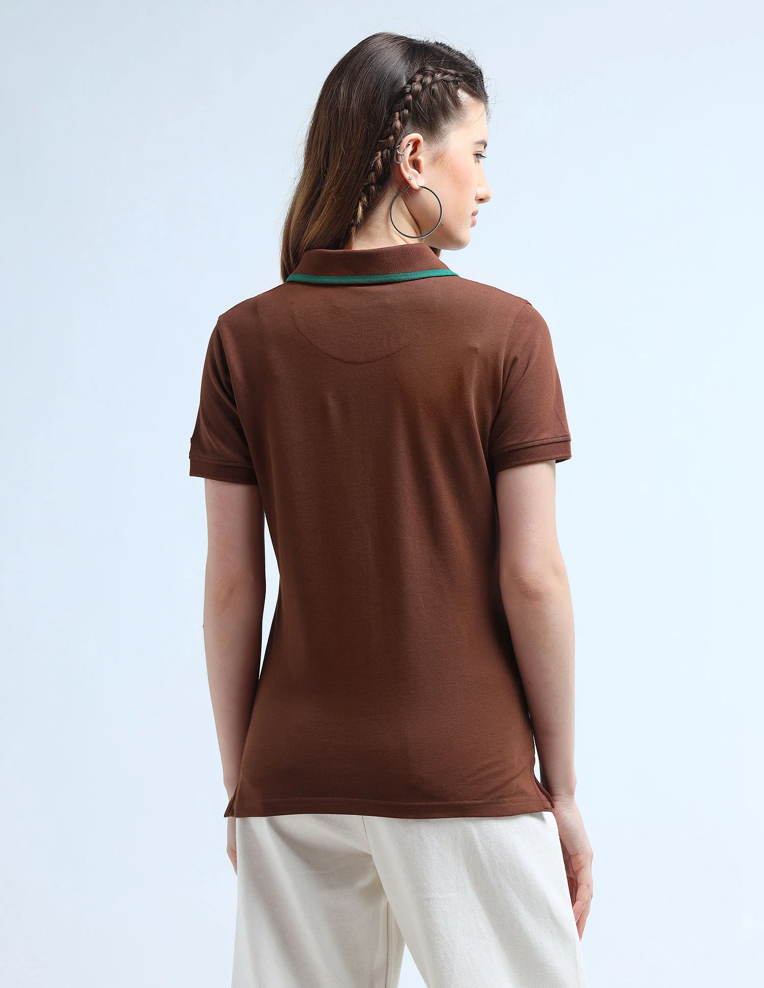 Metal Branding Solid Polo Shirt - Image 5