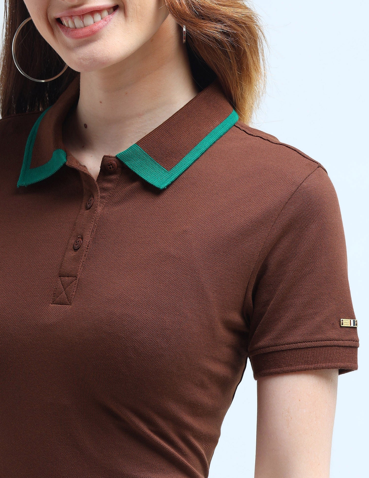 Metal Branding Solid Polo Shirt - Image 7