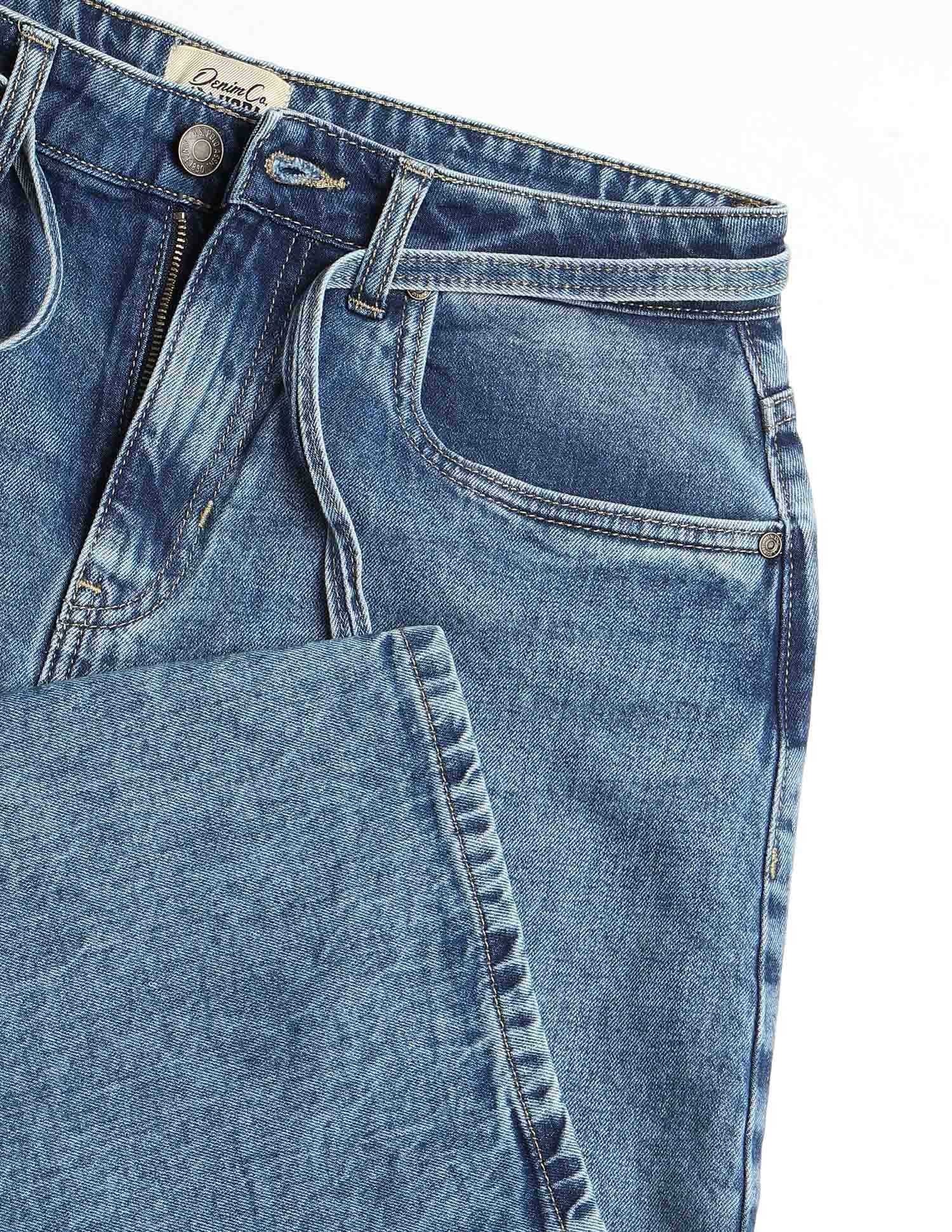 Mid Rise Barrel Fit Jeans - Image 2