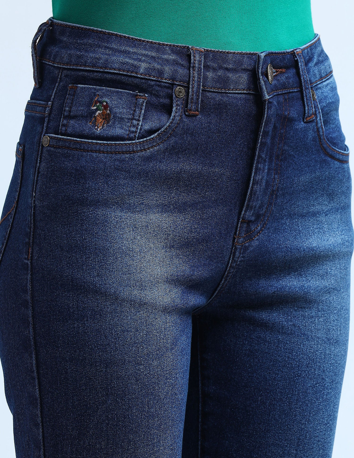Mid Rise Boot Cut Jeans - Image 7