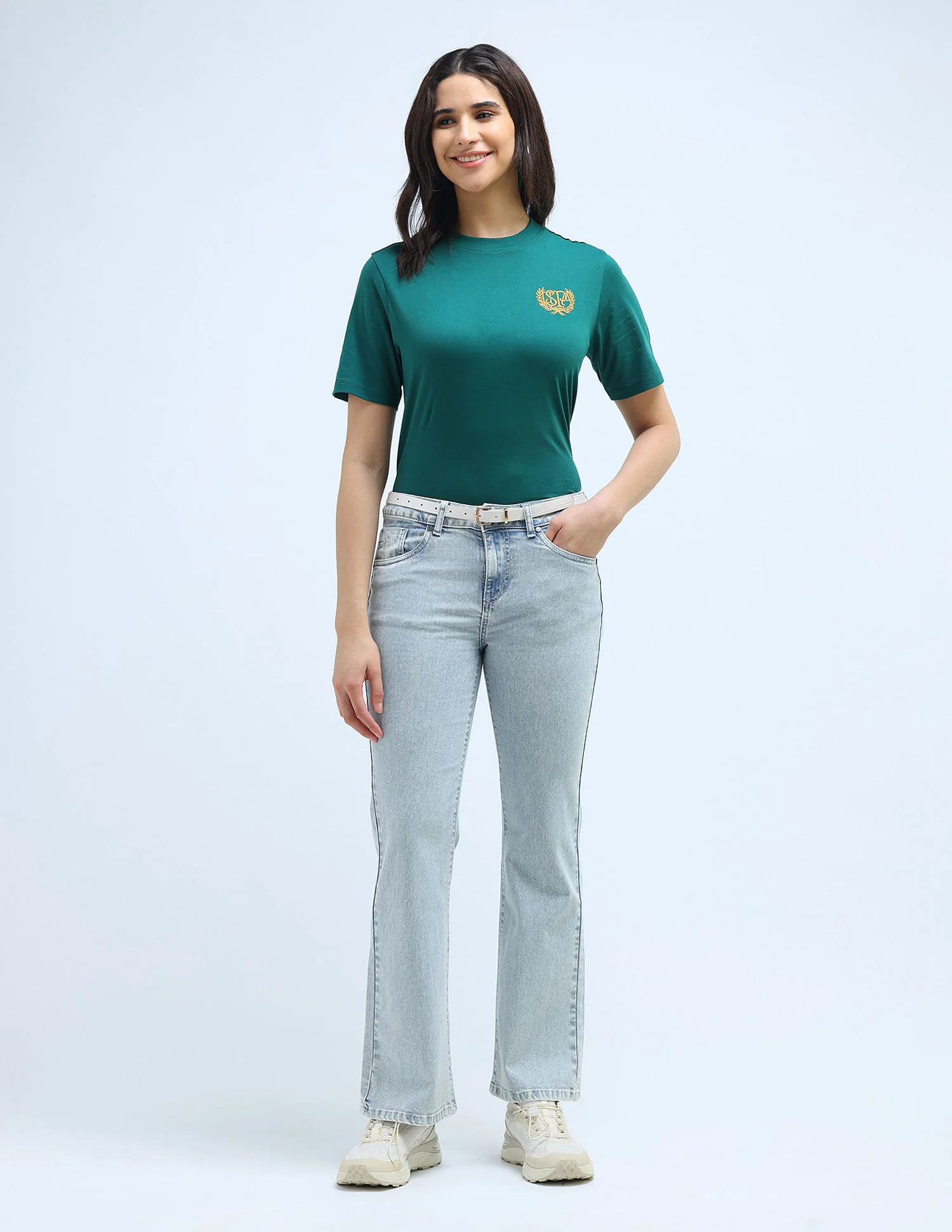 Mid Rise Boot Cut Jeans - Image 3