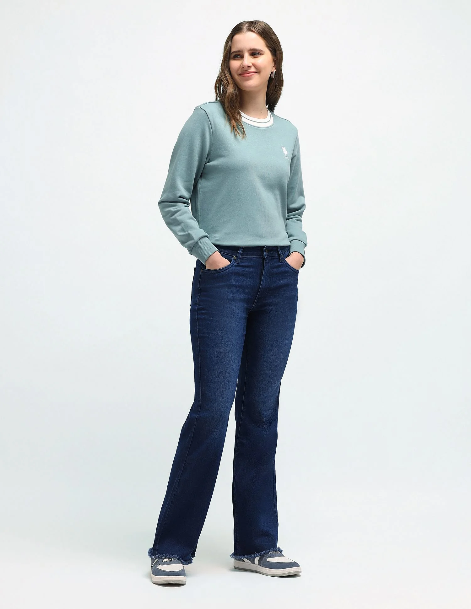 Mid Rise Bootcut Jeans - Image 3