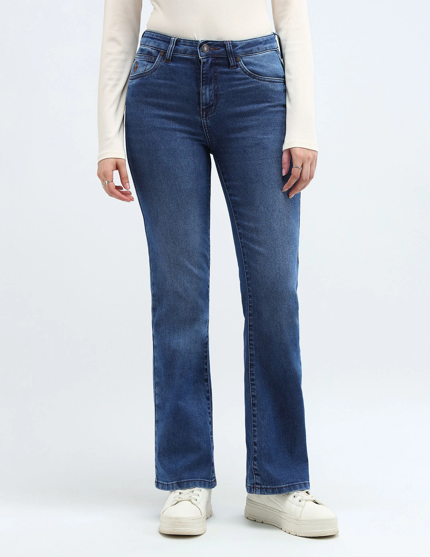 Mid Rise Bootcut Stretchable Jeans - Image 6