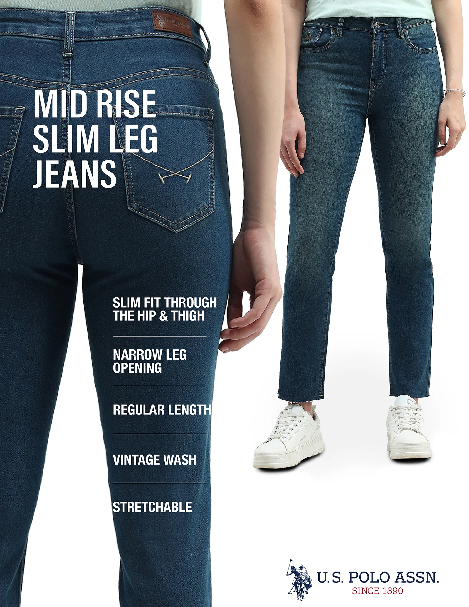 Mid Rise Slim Fit Jeans - Image 9