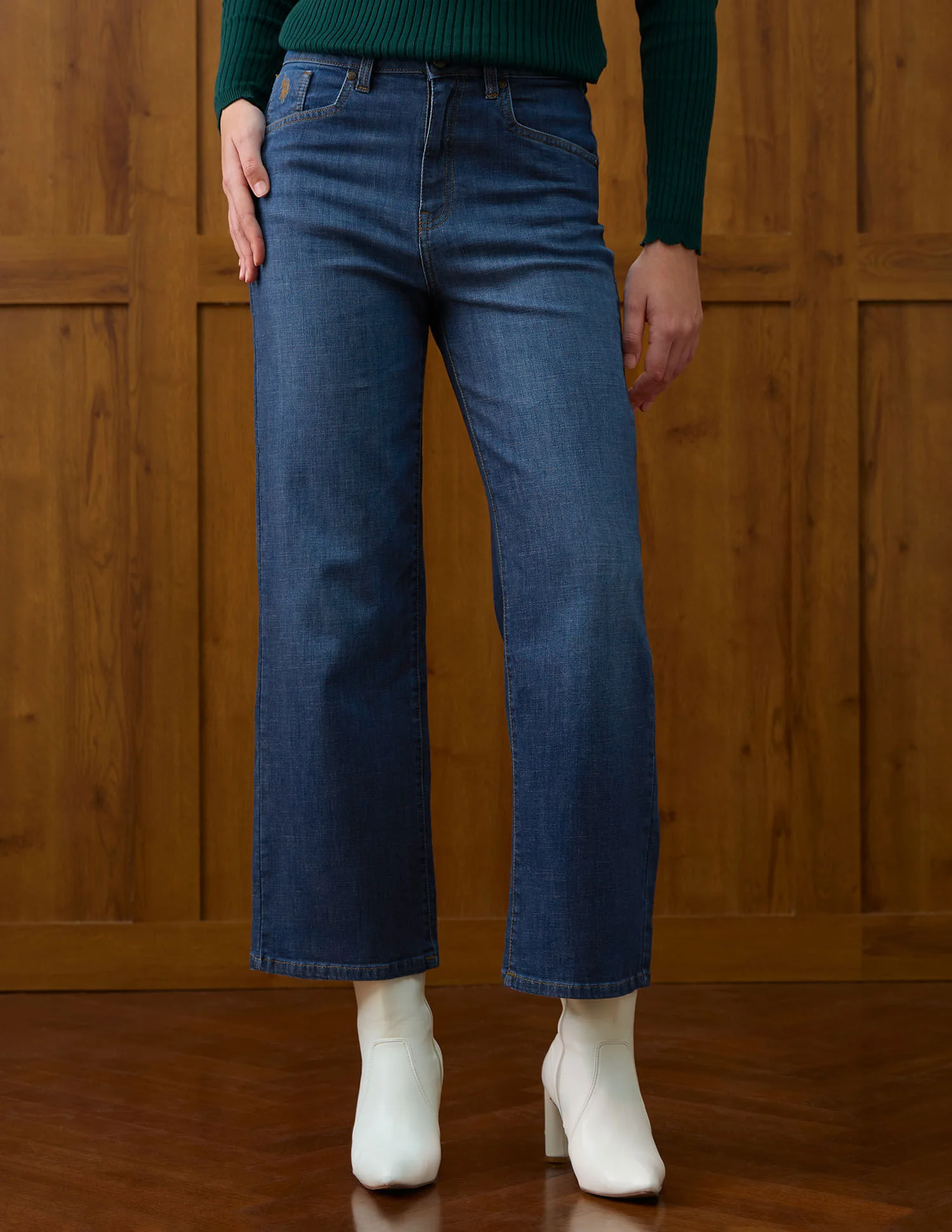 High Rise Wide Leg Fit Jeans - Image 6