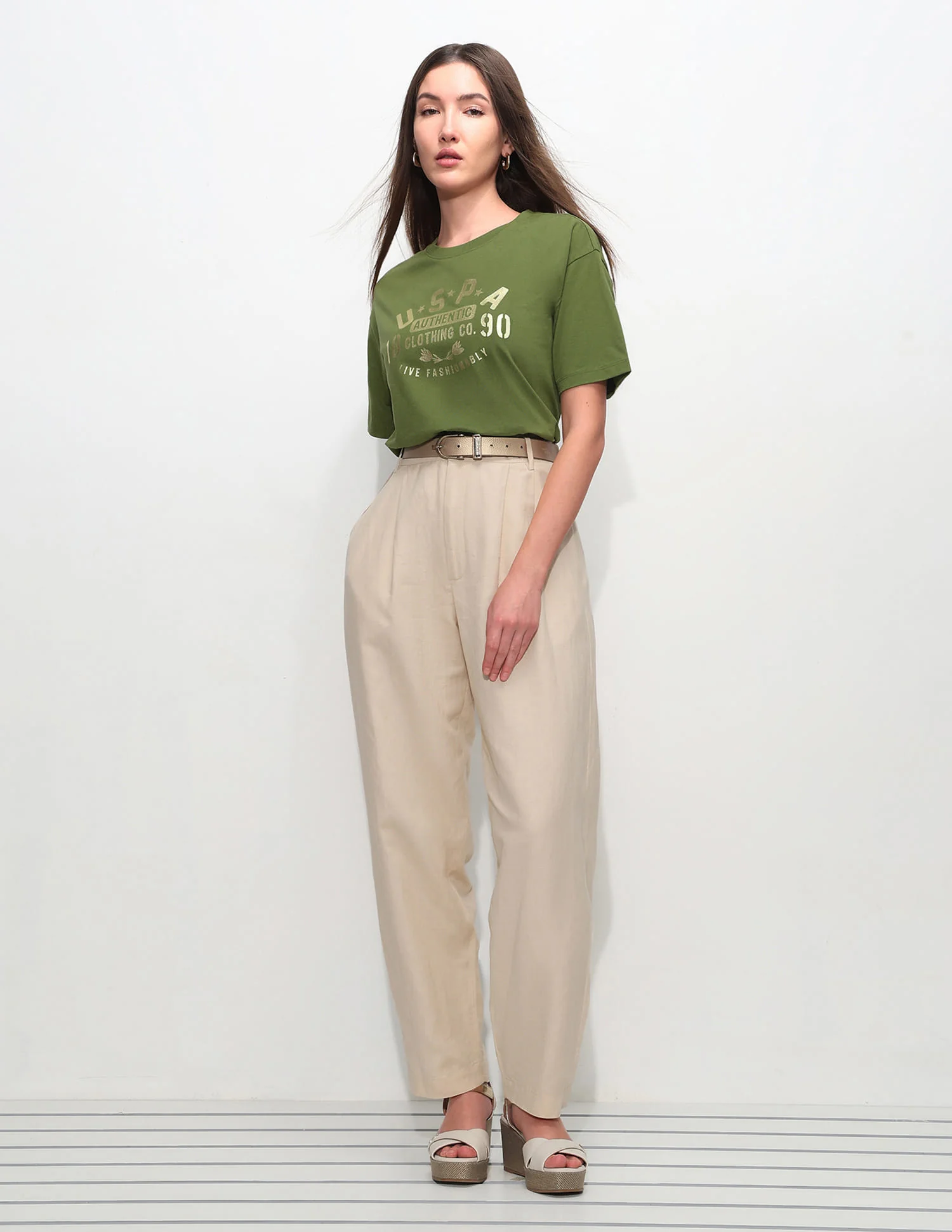 Oversized Fit Brand Printed T-Shirt - Image 3