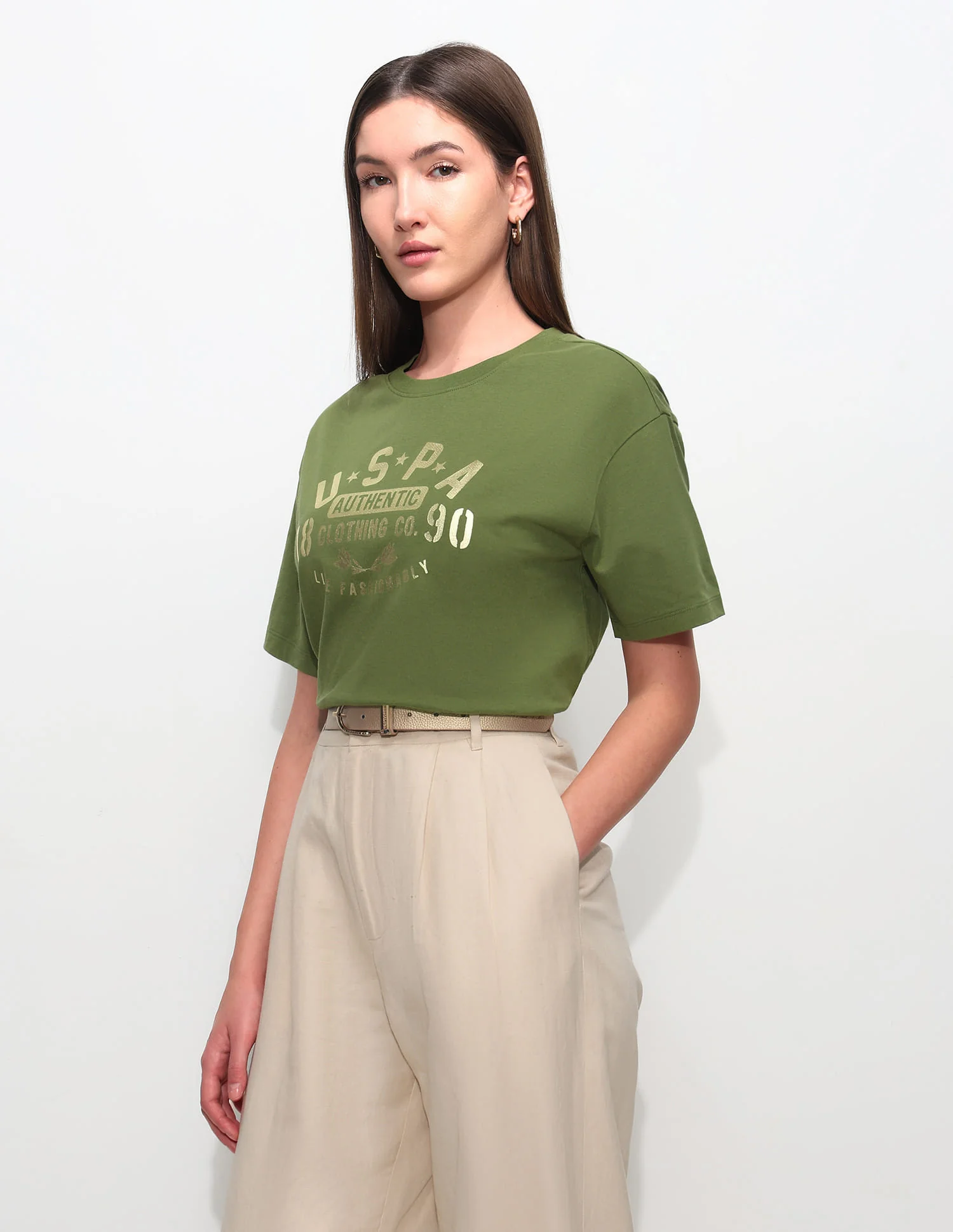 Oversized Fit Brand Printed T-Shirt - Image 4