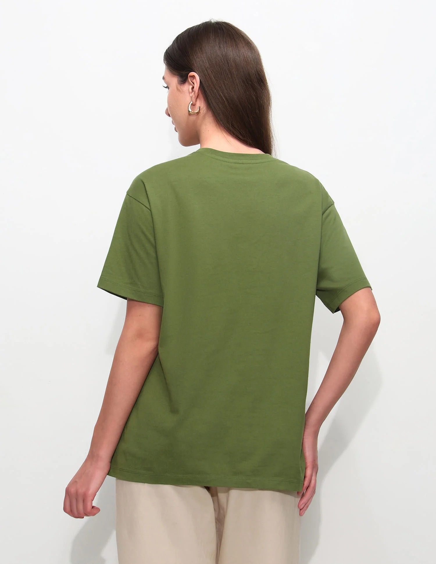 Oversized Fit Brand Printed T-Shirt - Image 5