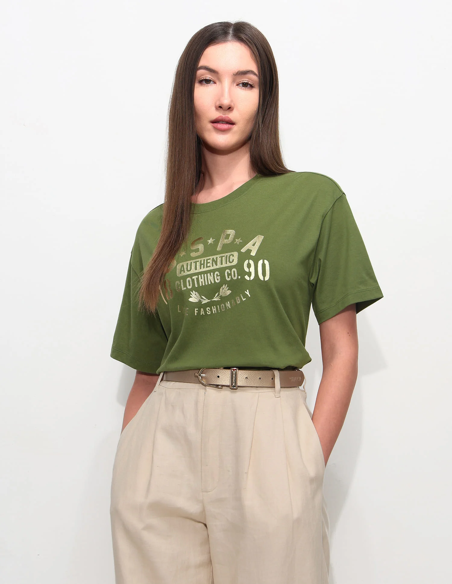 Oversized Fit Brand Printed T-Shirt - Image 6
