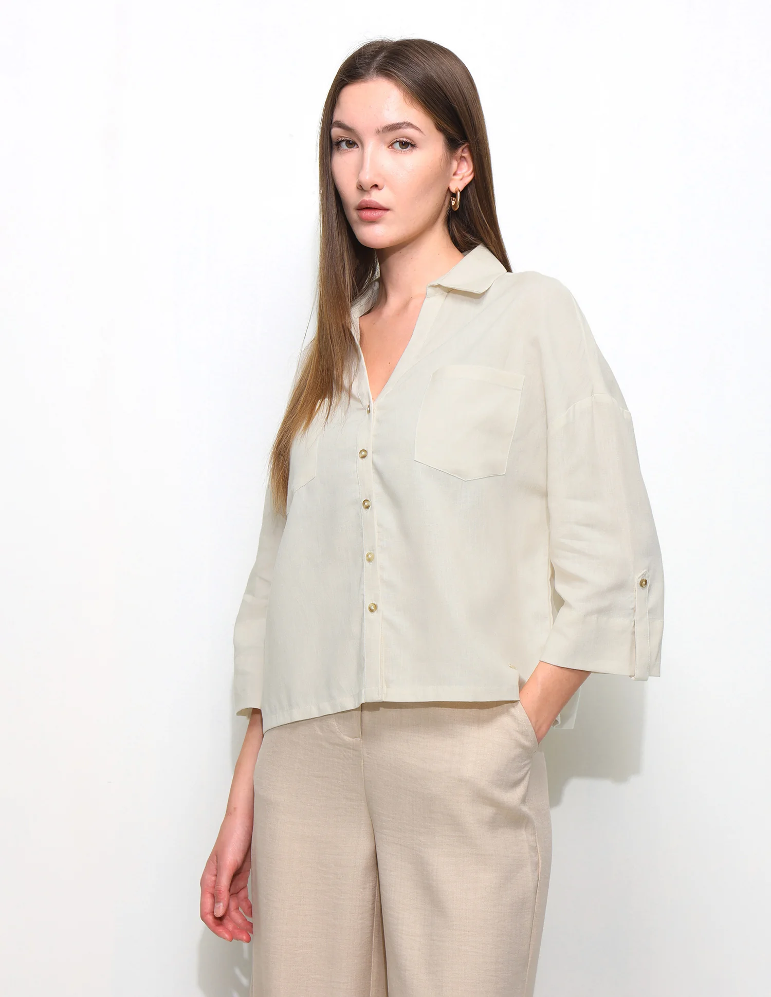Oversized Fit Drop Shoulder Shirt - Image 4