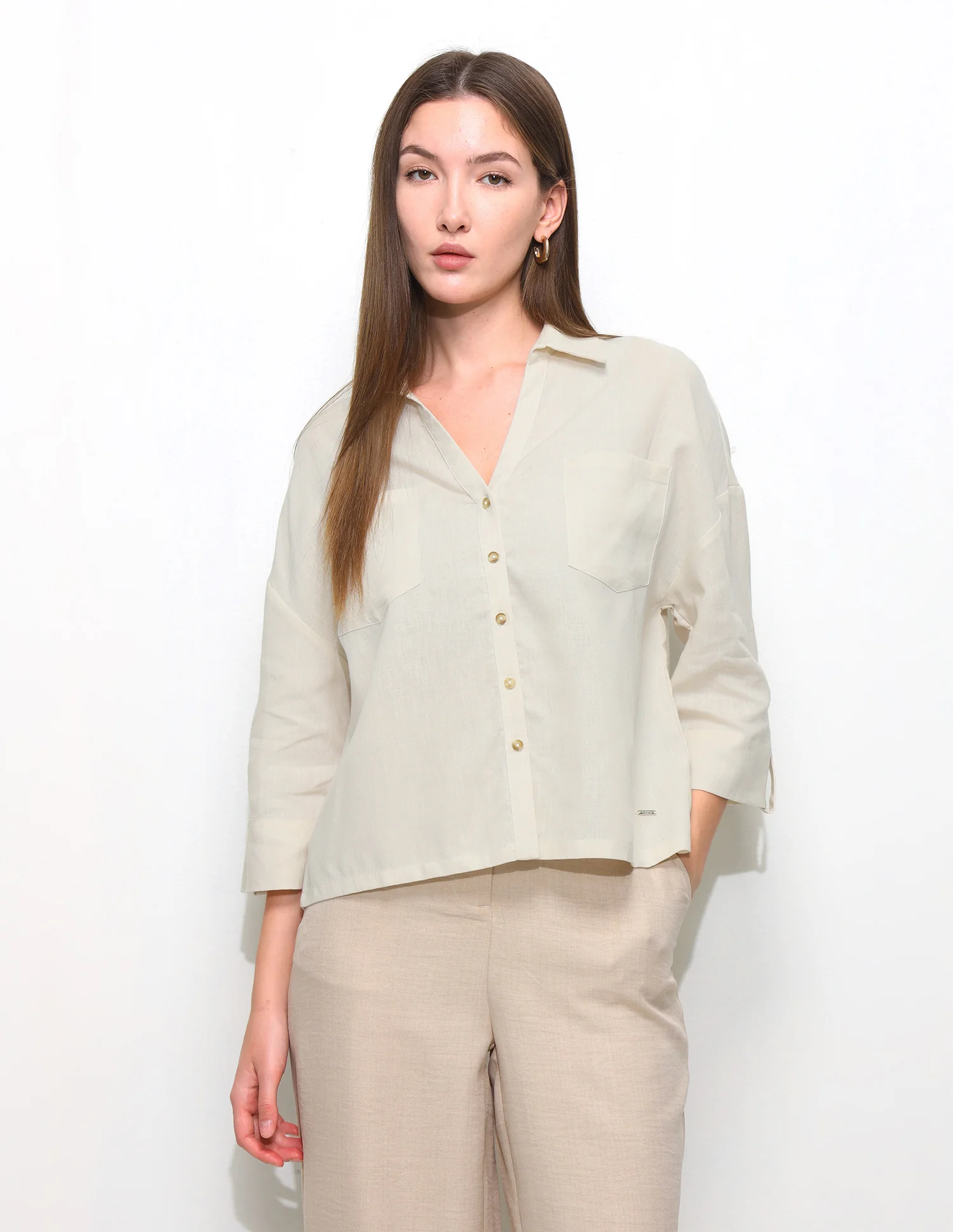 Oversized Fit Drop Shoulder Shirt - Image 6