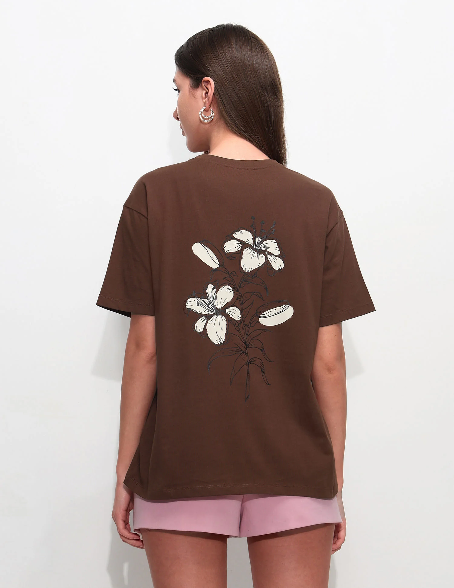 Oversized Fit Floral Printed T-Shirt - Image 5