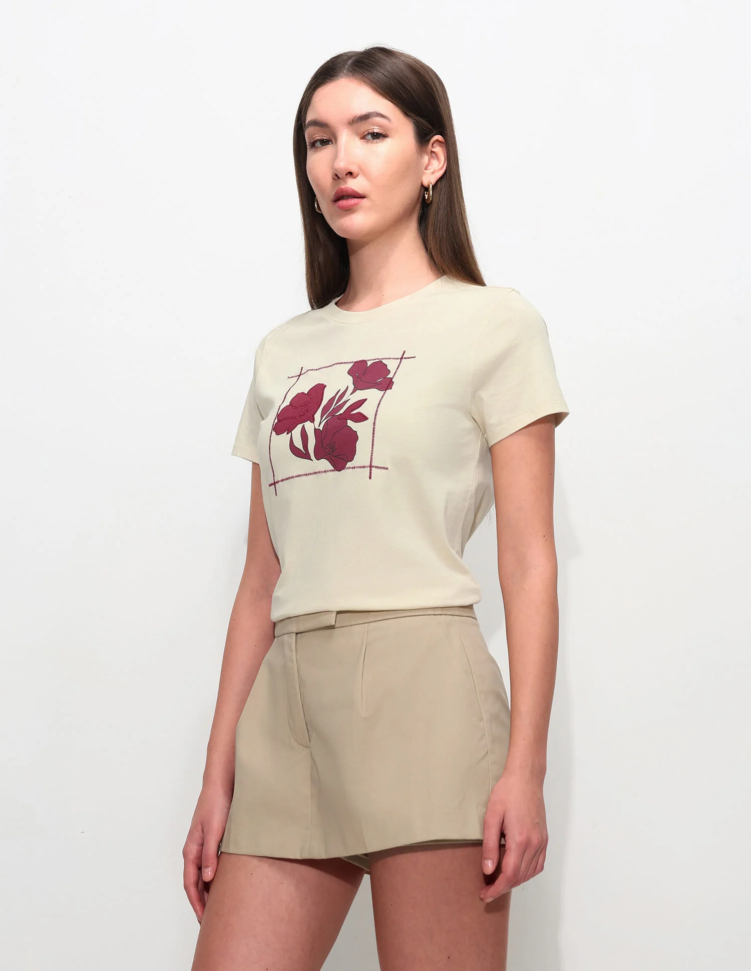 Oversized Fit Floral Printed T-Shirt - Image 4