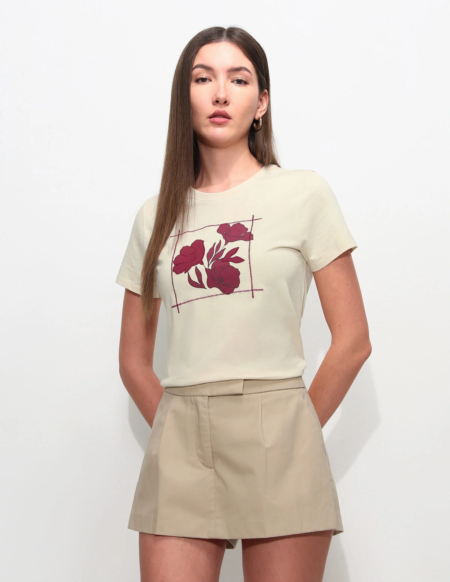 Oversized Fit Floral Printed T-Shirt - Image 6