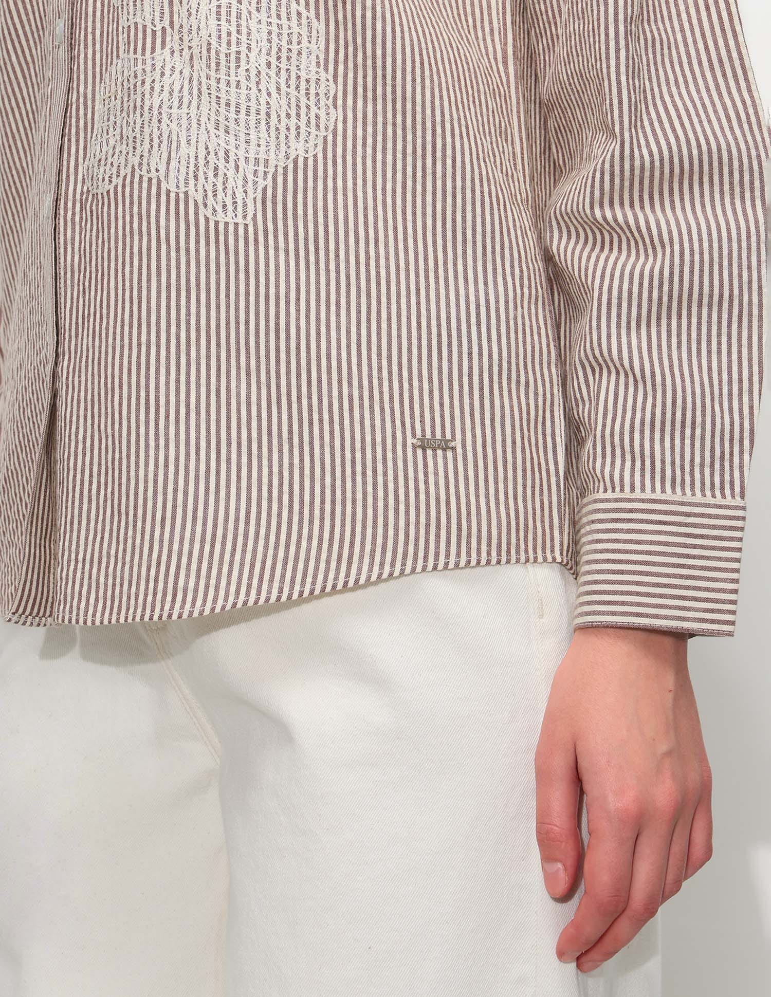 Oversized Fit Striped Shirt - Image 9