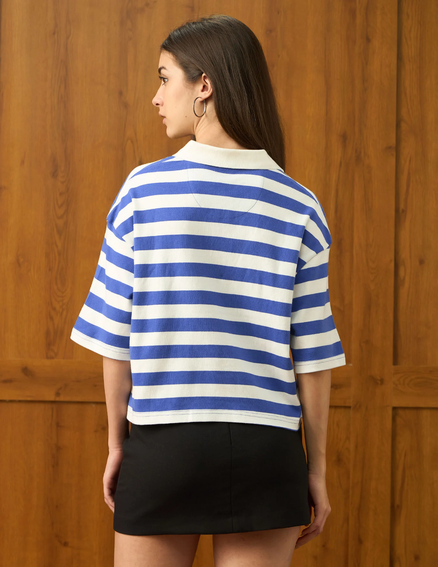 Oversized Horizontal Striped Top - Image 5