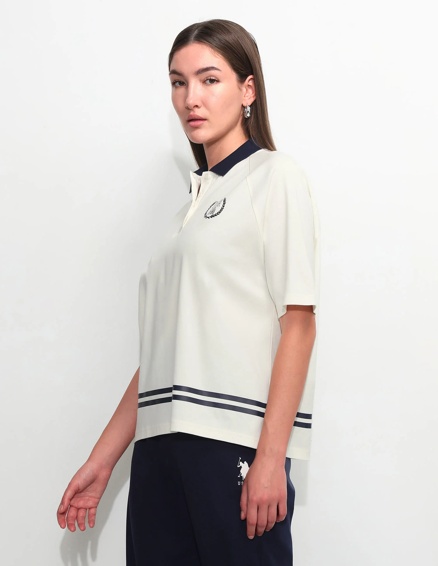 Oversized Solid Polo Shirt - Image 5