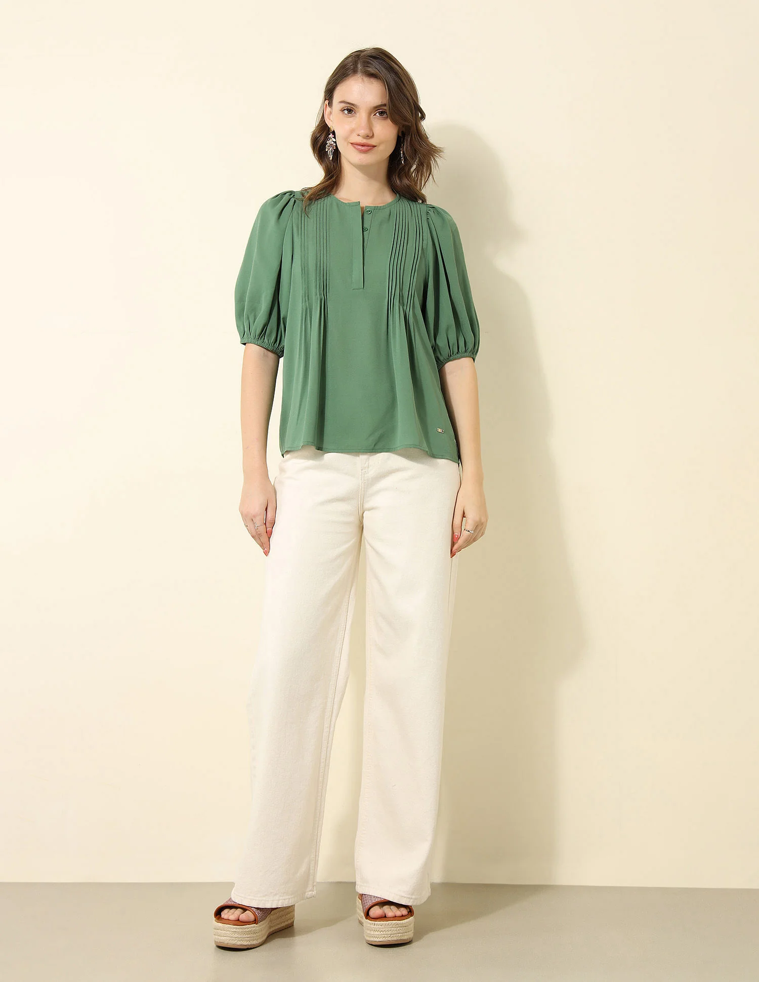 Pintucked Regular Fit Top - Image 3