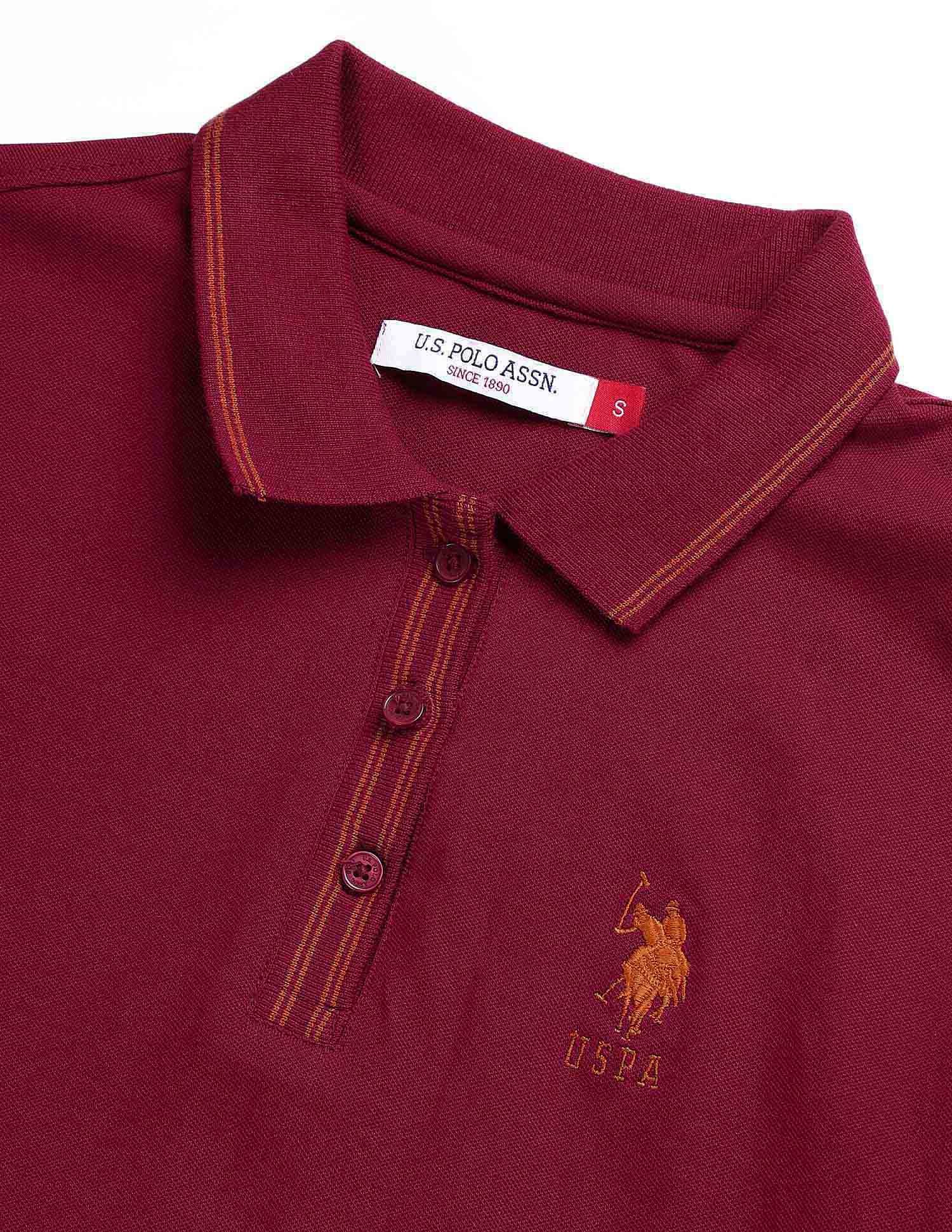 Polo Collar Cotton Tshirt With Full Sleeves - Image 8