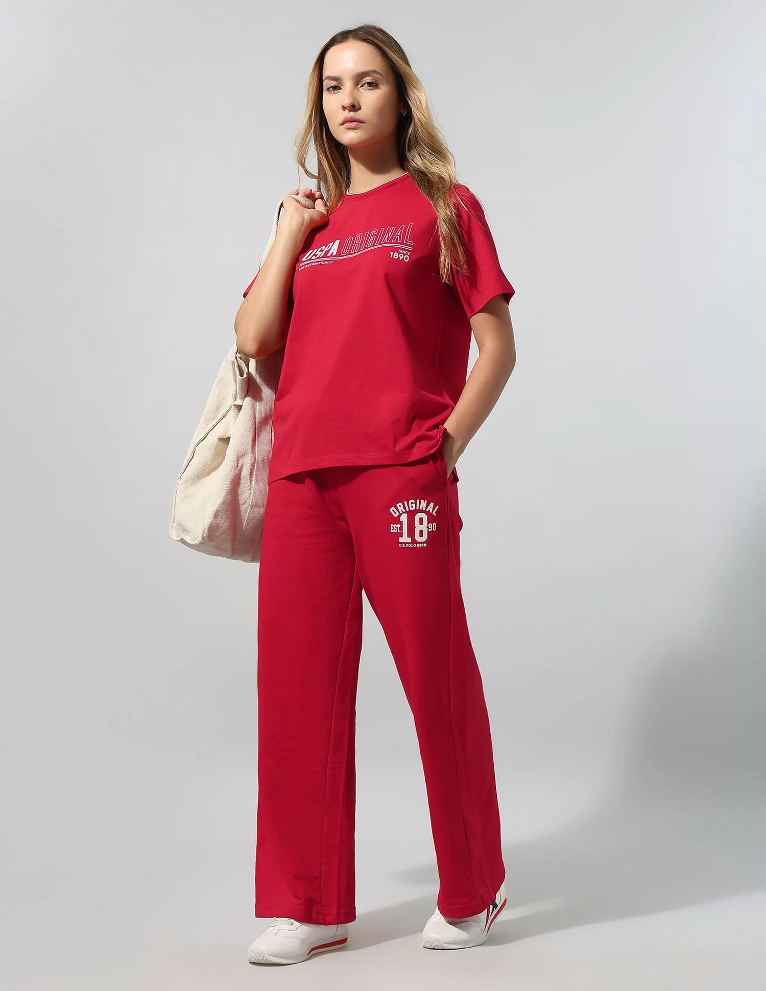 Polo Collar T-Shirt With Wide Leg Pants - Image 3