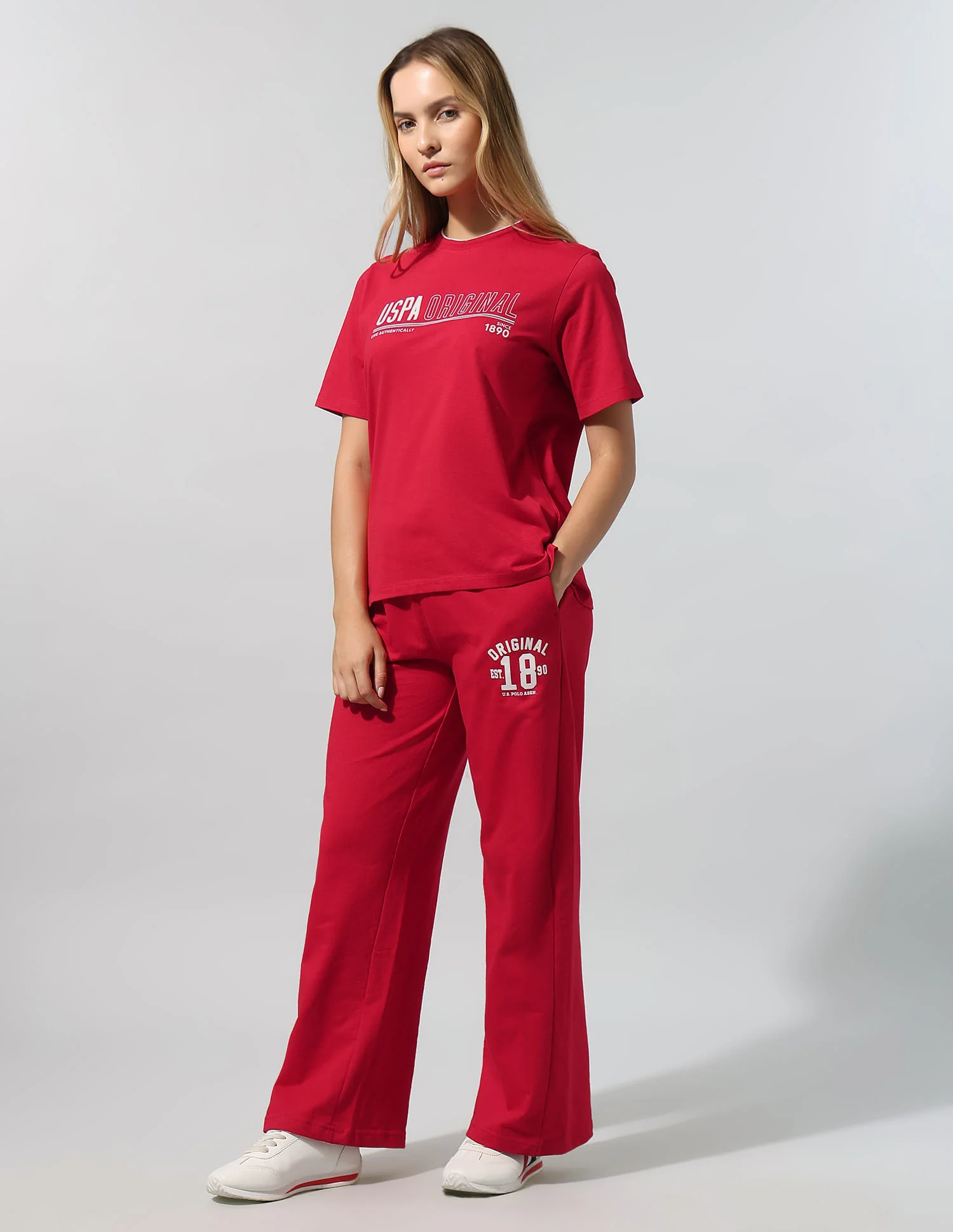 Polo Collar T-Shirt With Wide Leg Pants - Image 4