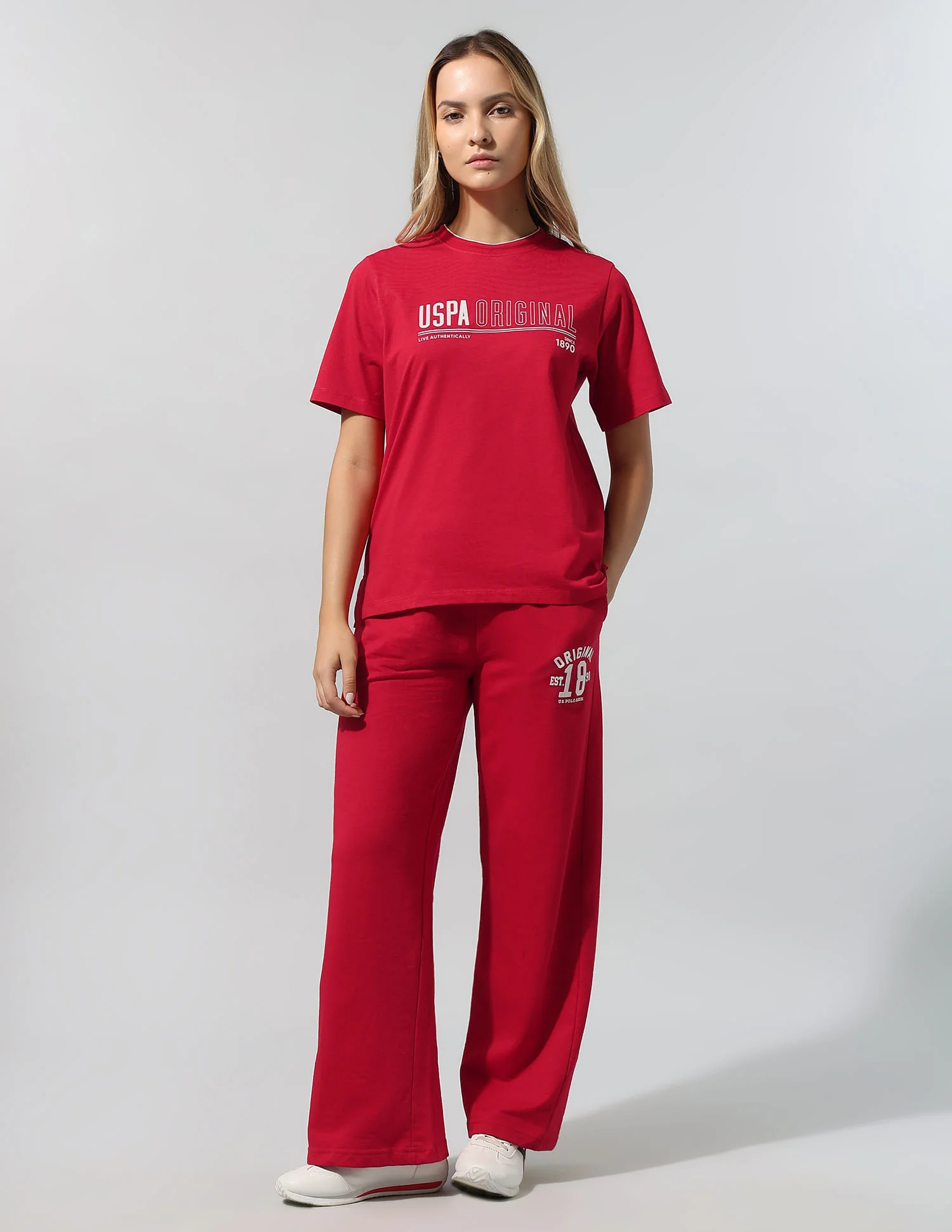 Polo Collar T-Shirt With Wide Leg Pants - Image 6