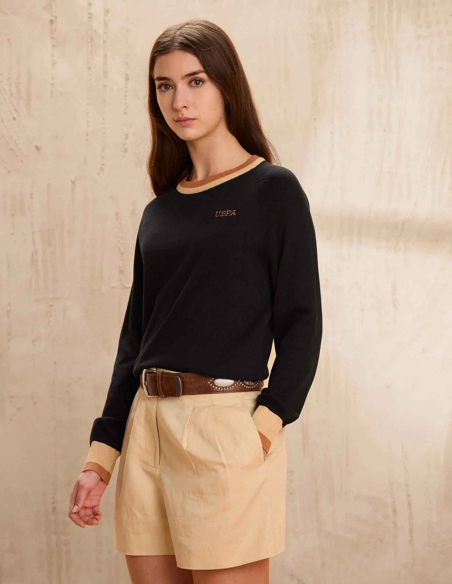 Raglan Fit Solid Sweater - Image 4