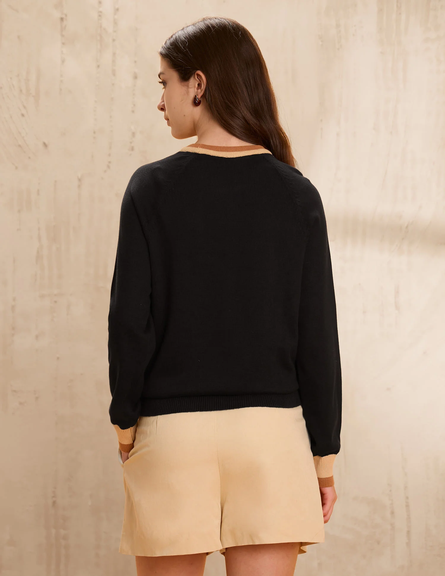 Raglan Fit Solid Sweater - Image 5