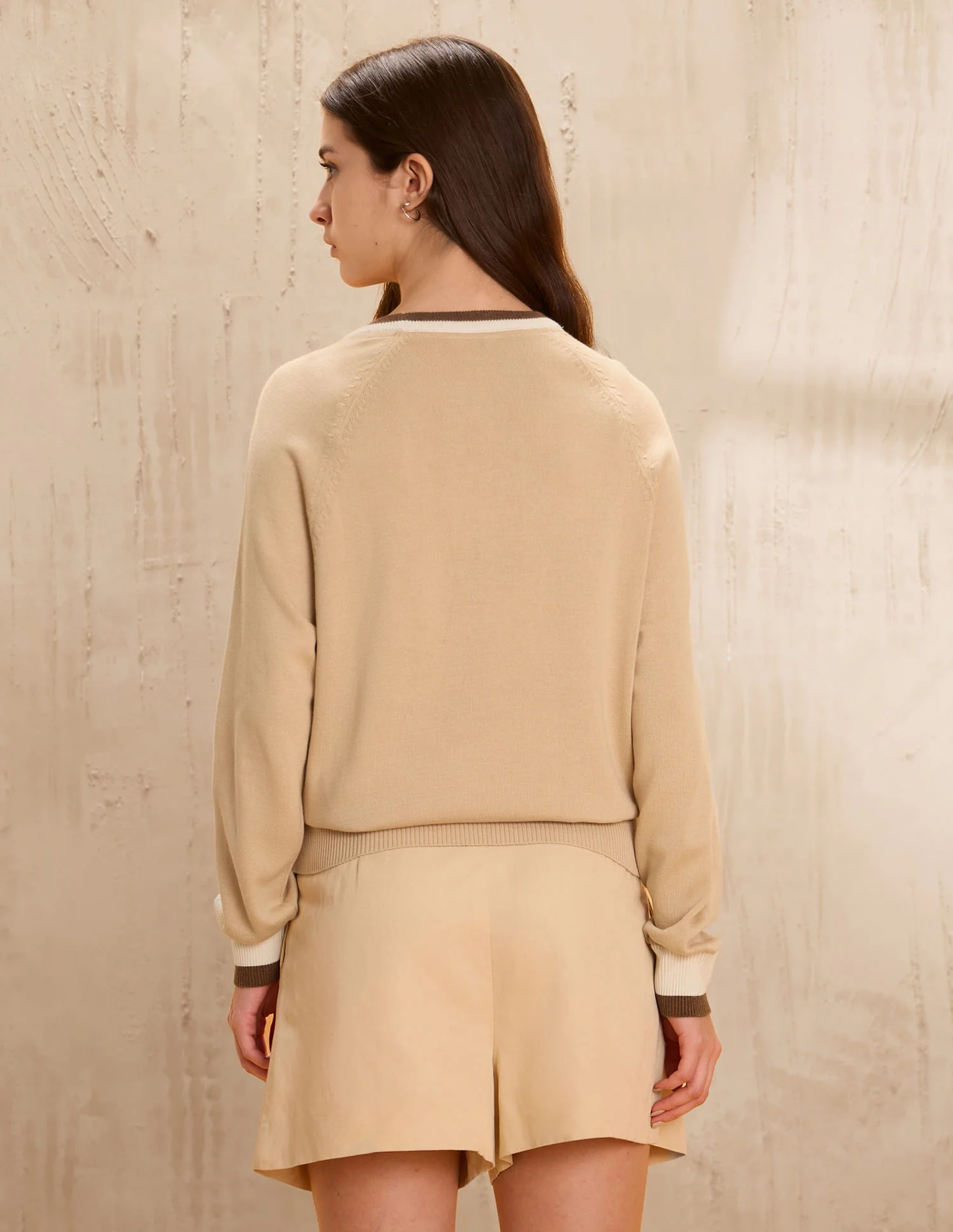 Raglan Fit Solid Sweater - Image 5