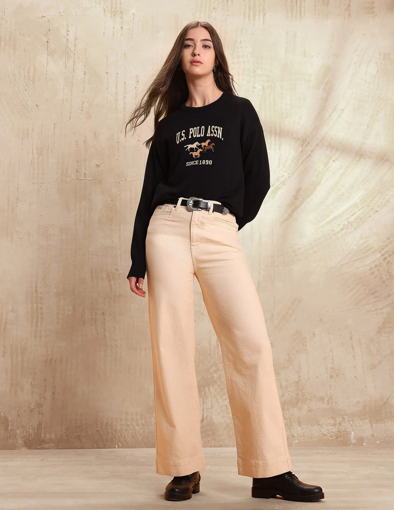 Regular Fit Brand Printed Sweater - Image 3