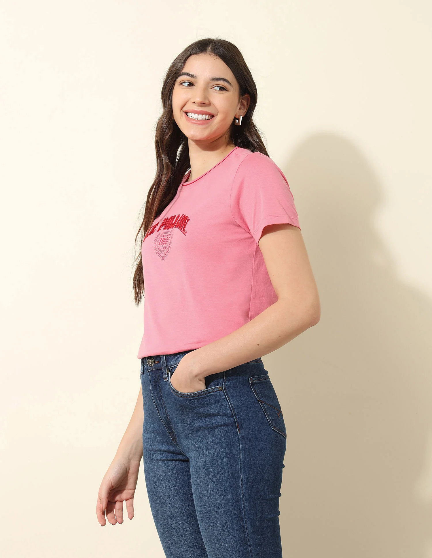 Regular Fit Brand Printed T-Shirt - Image 4