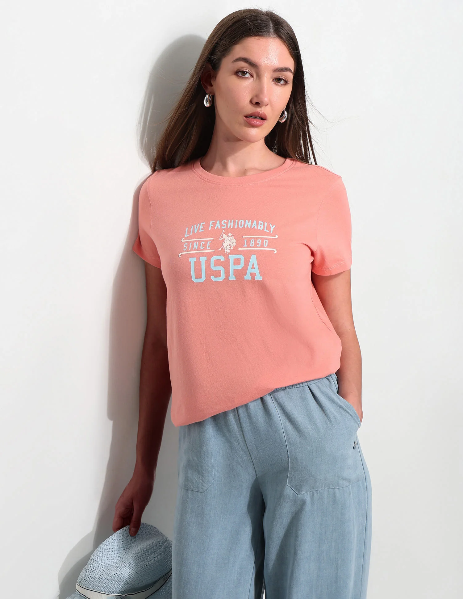 Regular Fit Brand Printed T-Shirt