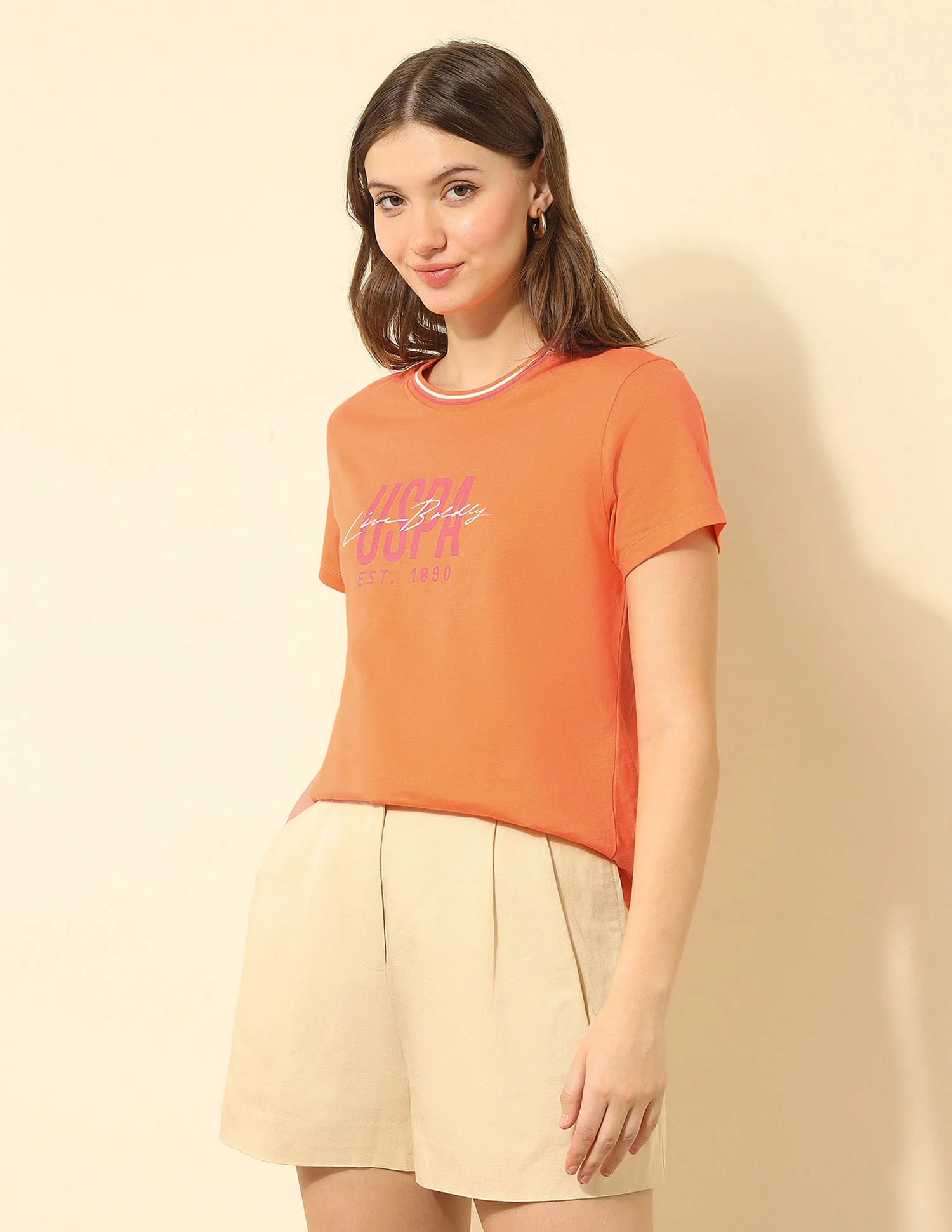 Regular Fit Brand Printed T-Shirt - Image 4