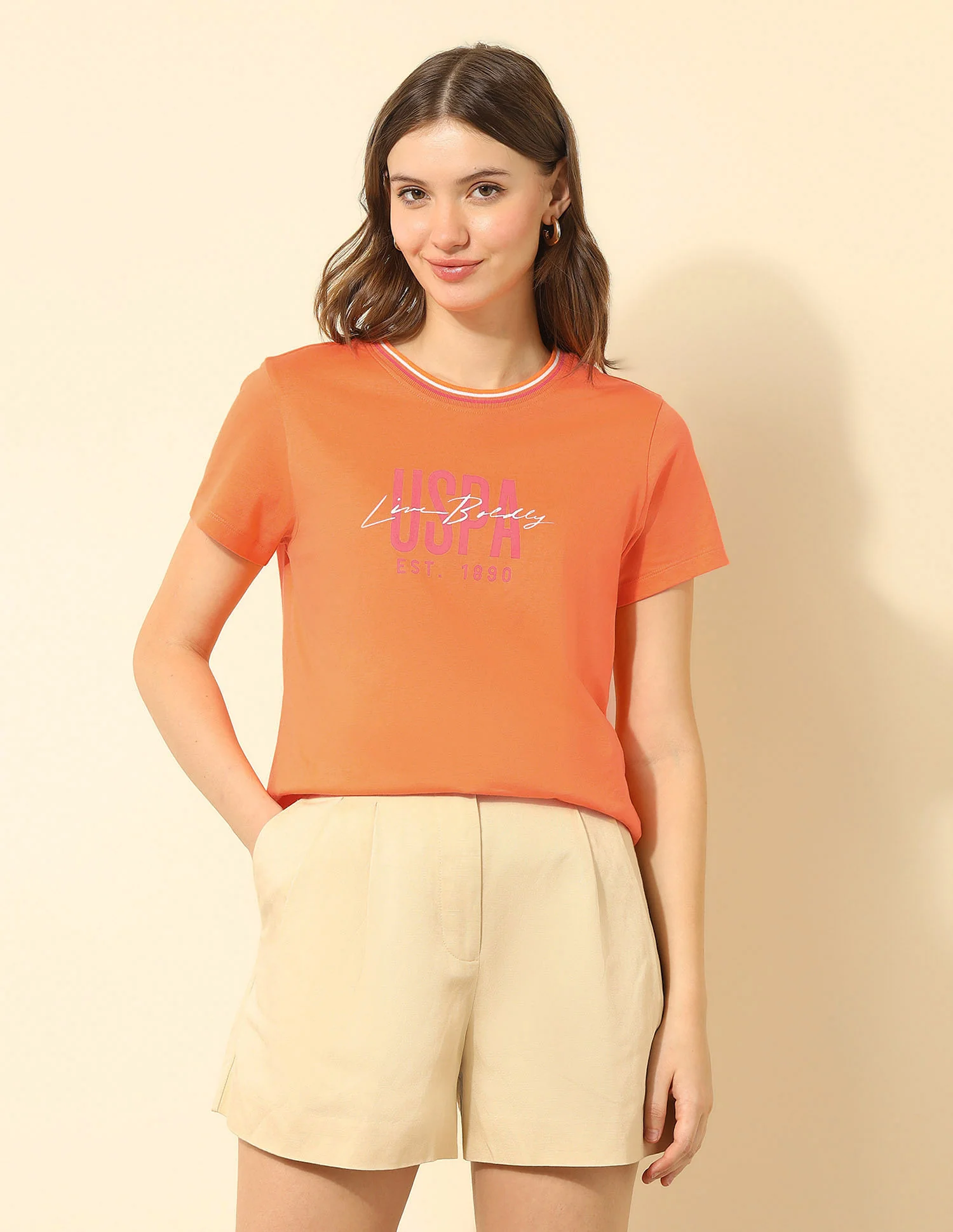 Regular Fit Brand Printed T-Shirt - Image 6