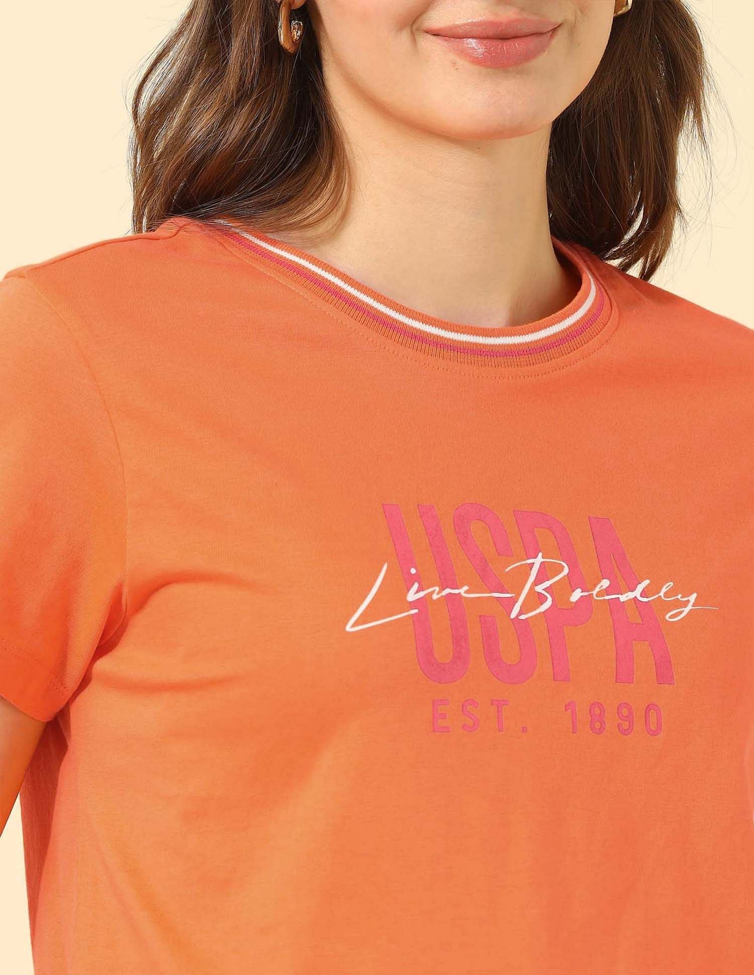 Regular Fit Brand Printed T-Shirt - Image 7