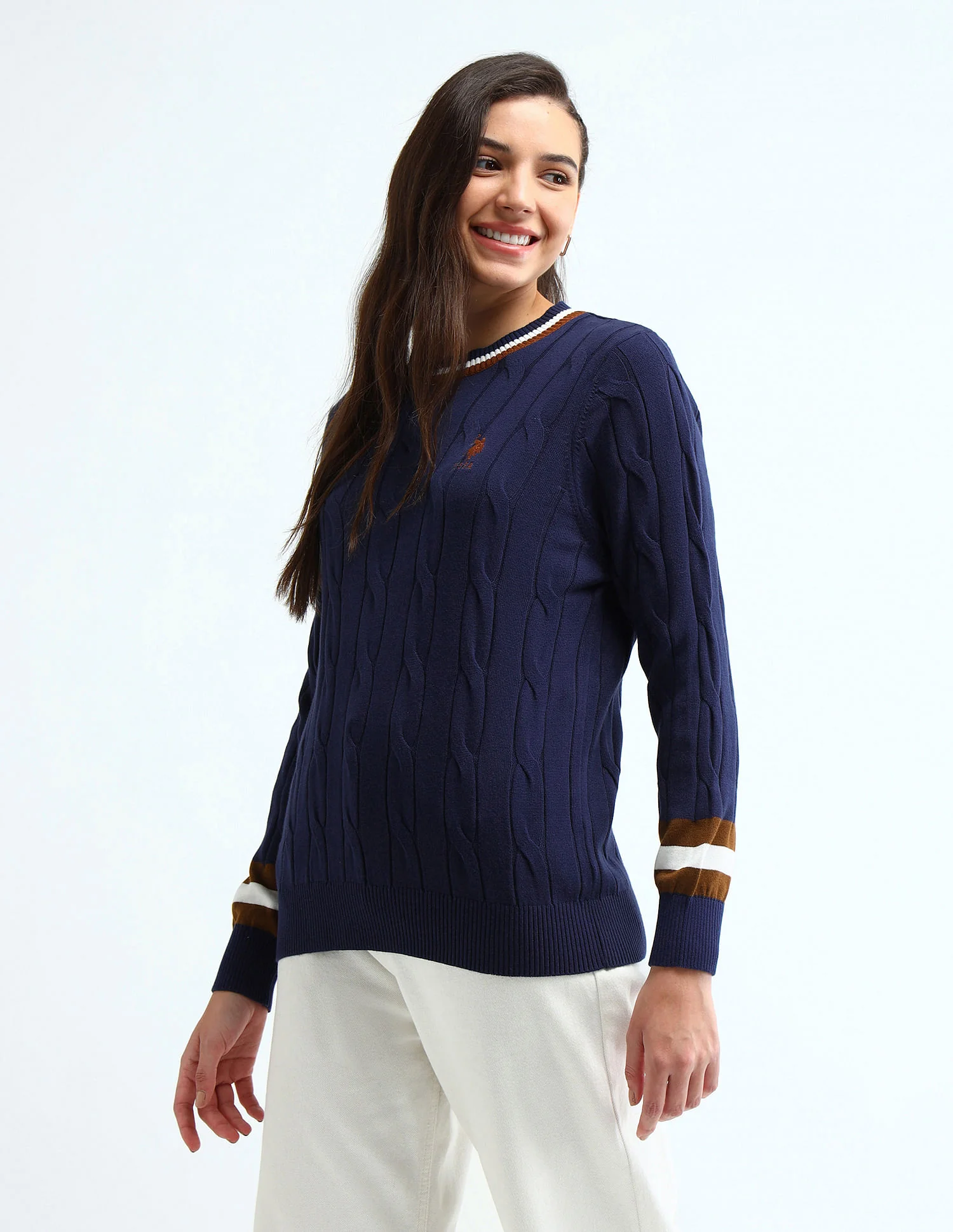 Regular Fit Cable Knit Sweater - Image 4